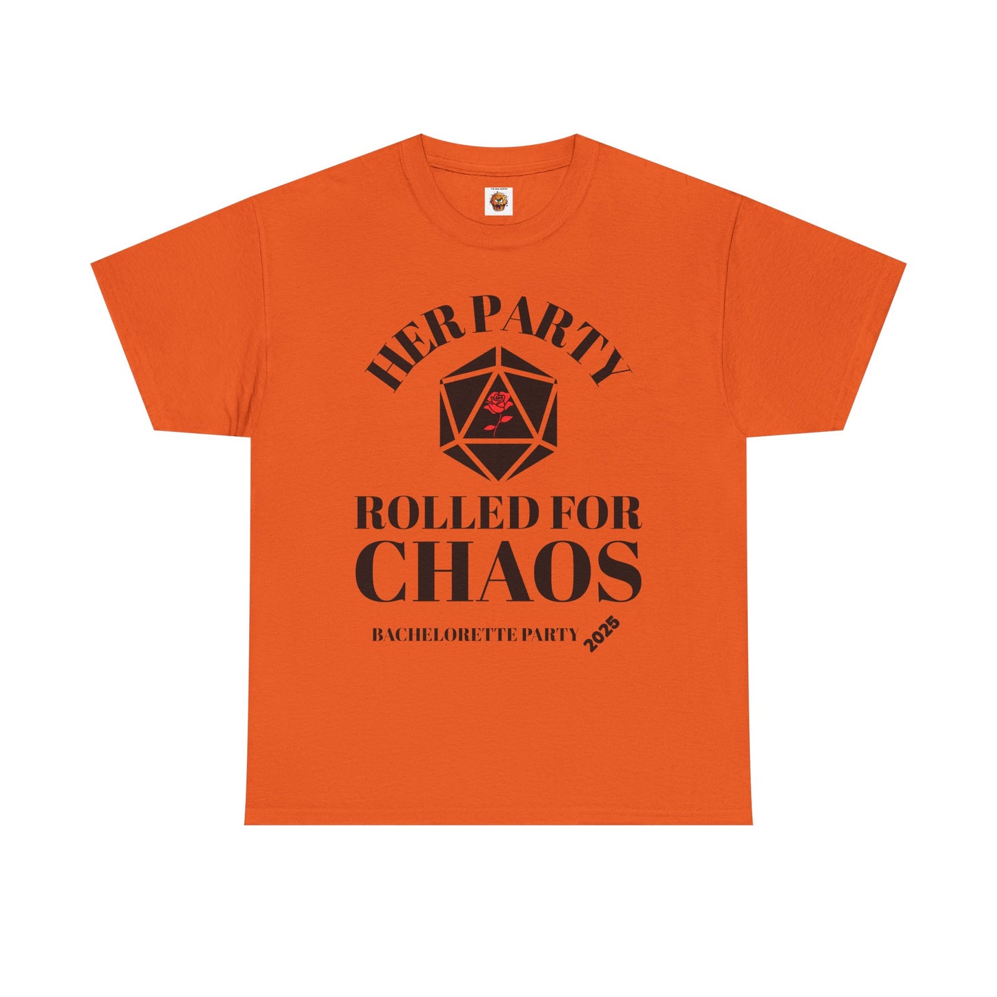 Rolled For Chaos Bachelorette Party 2025 Tee - Unisex Heavy Cotton Shirt, Weeding, Engagement, D&D, DND, RPG, TTRPG, Geek, Nerd
