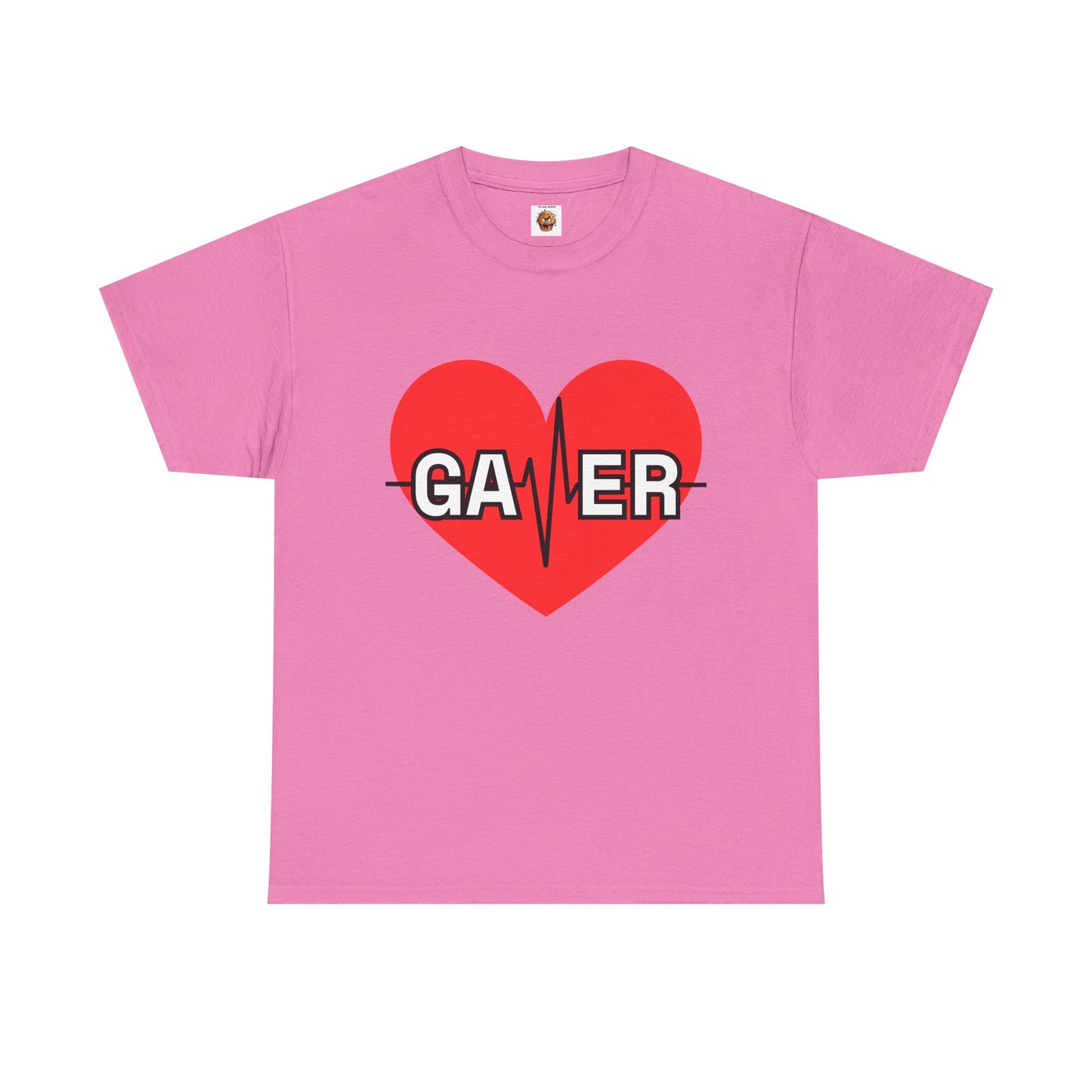 Gamer Heartbeat Lifeline Unisex Heavy Cotton Tee Shirt - Perfect for Gaming Lovers, Video Game, Geek, Nerd, Cardiogram