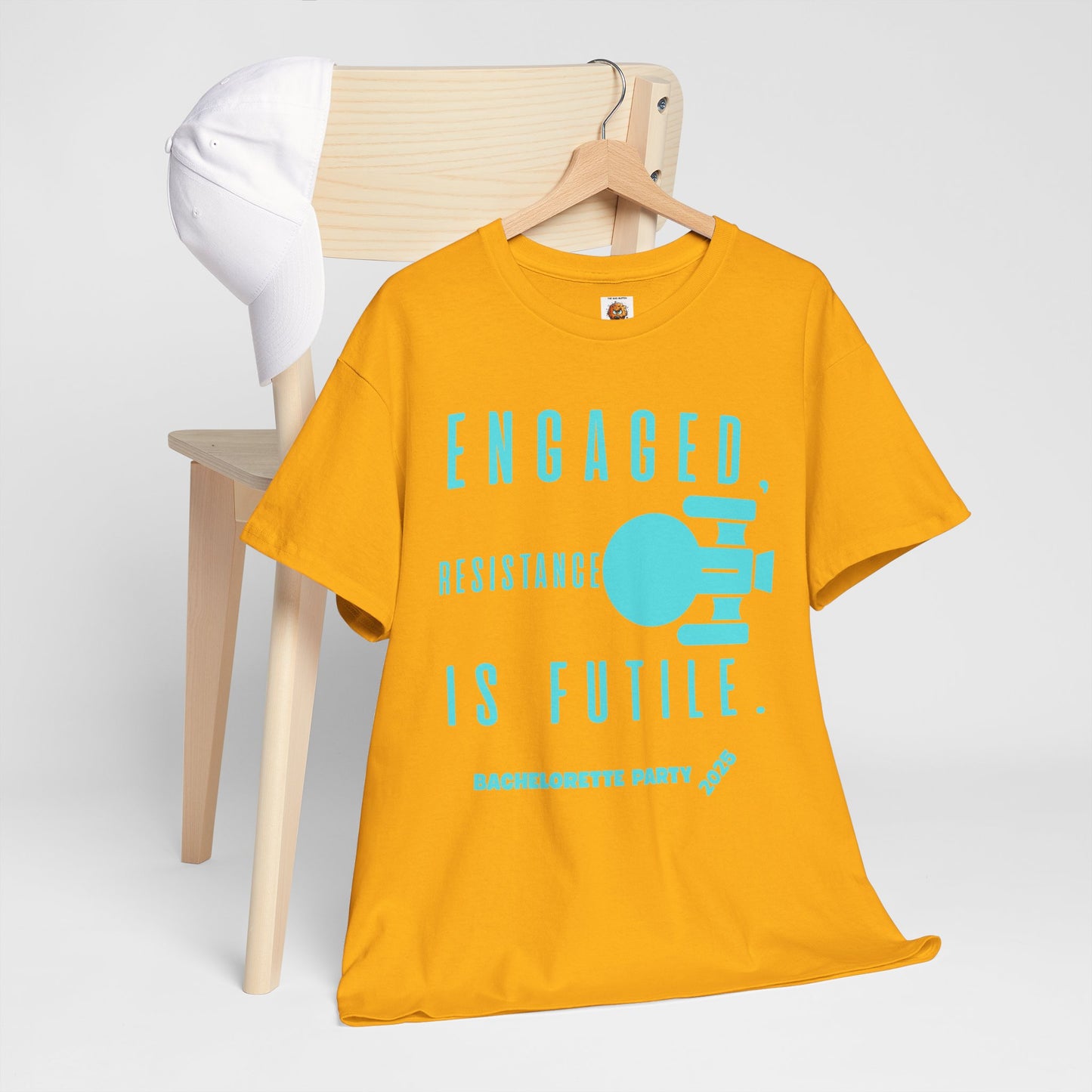 Engaged Resistance Is Futile Unisex Heavy Cotton Tee - Perfect for Bachelorette Parties 2025, Wedding, Engagement, Star Trek, Sci-Fi, Geek, Nerd