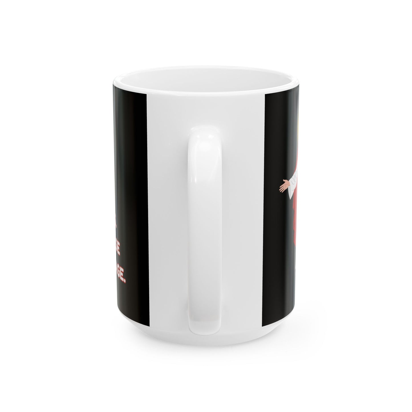 Funny Jesus Gaming Mug - Roll for Damage - Perfect Gift for Gamers, D&D, DND, RPG, TTRPG, Roleplaying, Geek, Nerd