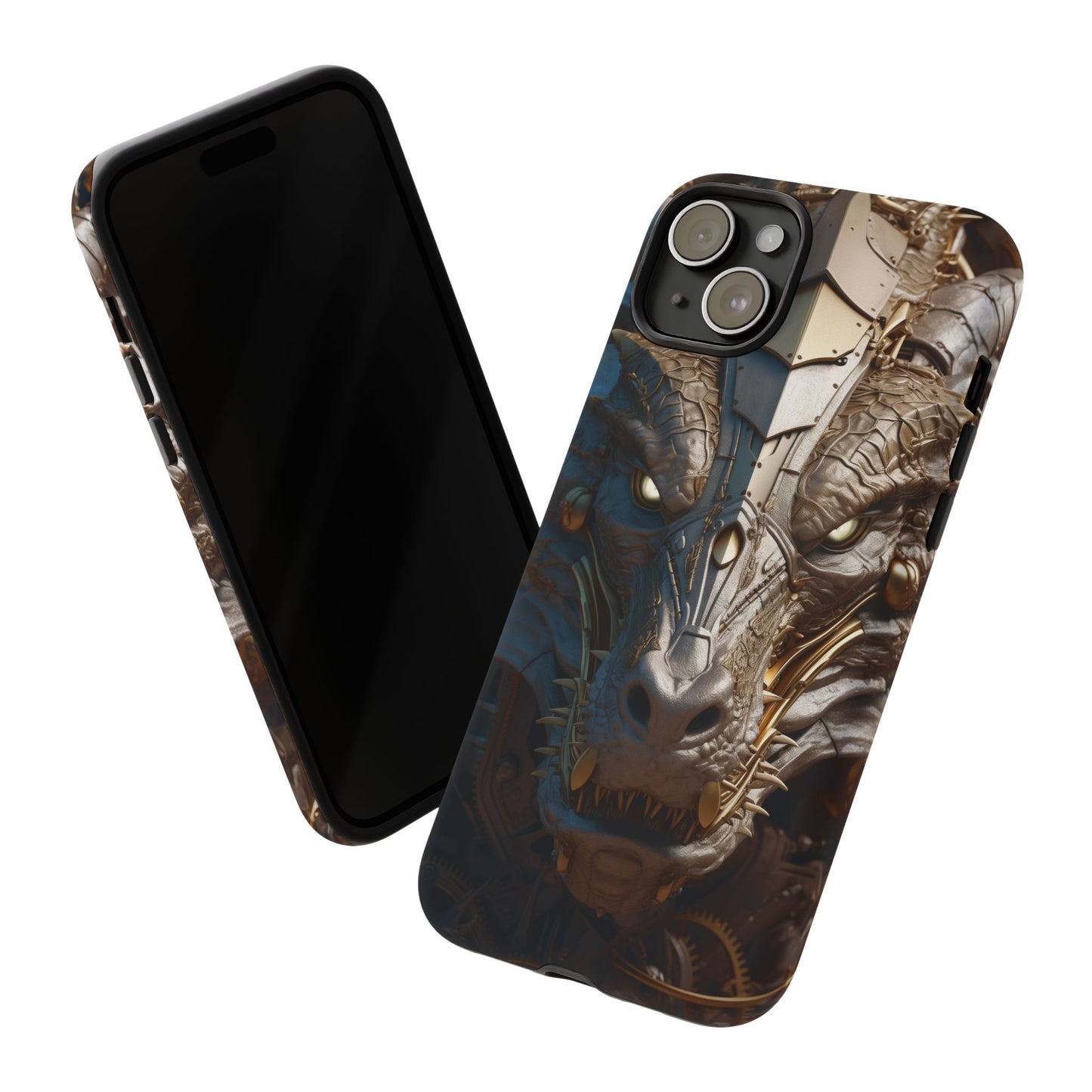 Hyper Realistic 3D Design Clockwork Dragon Phone Case - For Fantasy Lovers, D&D, RPG, TTRPG, Geek, Nerd