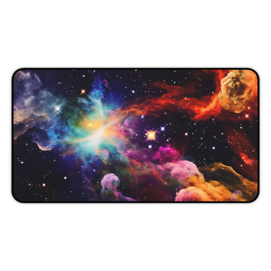 Cosmic Galaxy Desk Mat - Vibrant Space Themed Mouse Pad for Gamers and Astronomy Lovers, SciFi, Exploration, Final Frontier