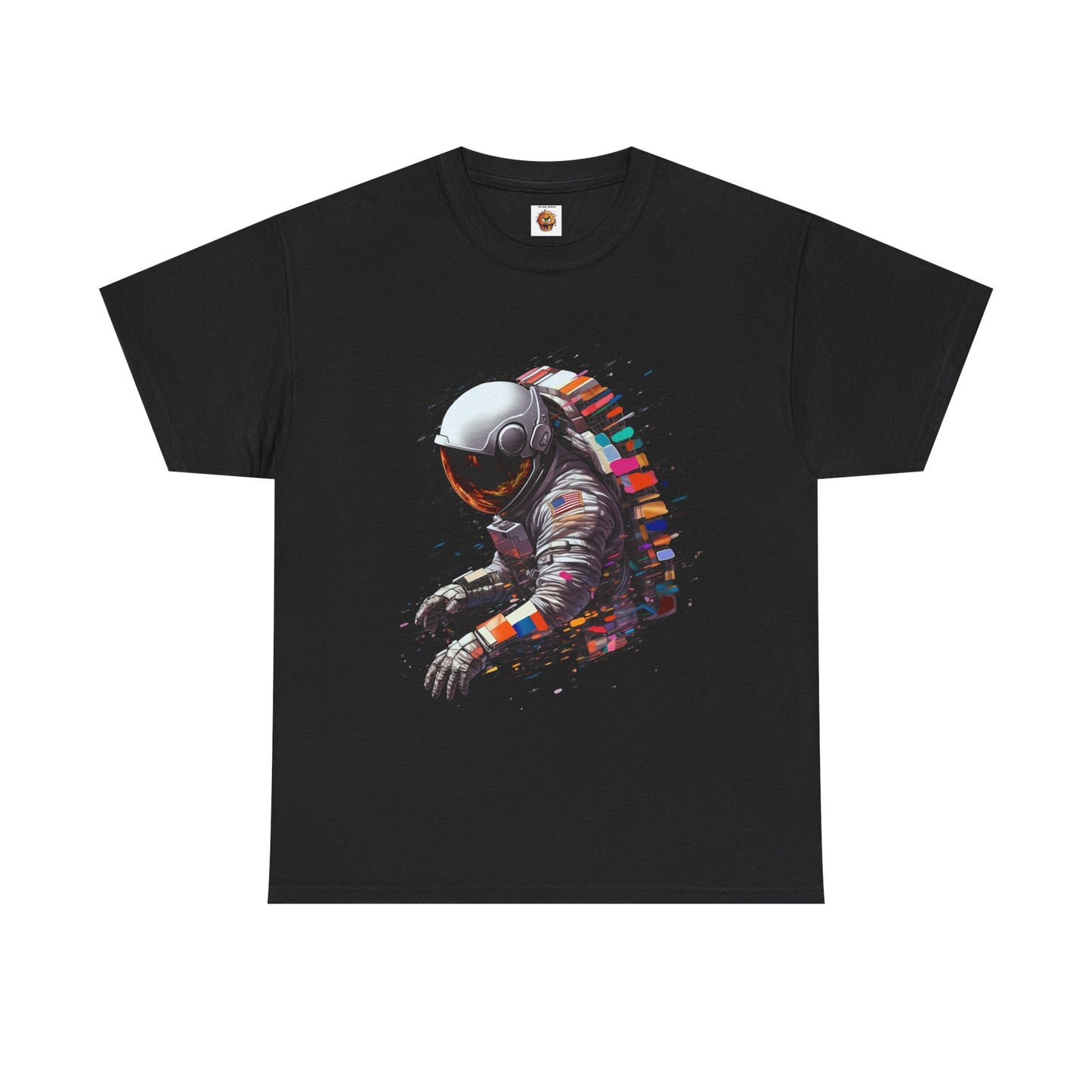 U.S. Astronaut Cosmic Explorer Unisex Heavy Cotton Tee Shirt - Space-Themed Graphic T-Shirt, Geek, Nerd