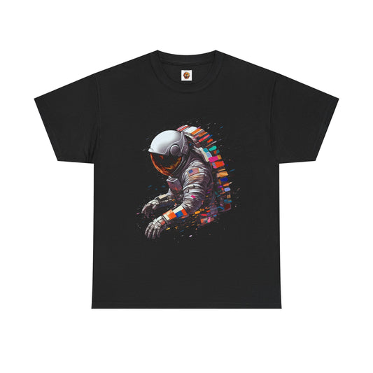 U.S. Astronaut Cosmic Explorer Unisex Heavy Cotton Tee Shirt - Space-Themed Graphic T-Shirt, Geek, Nerd