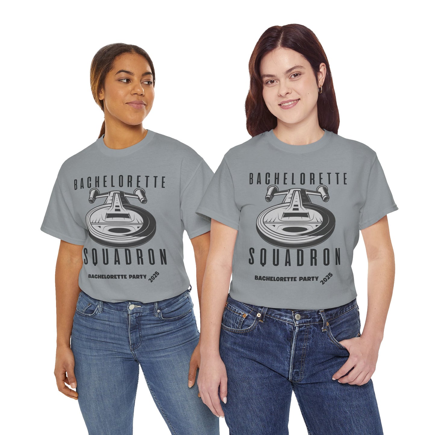 Bachelorette Squadron Heavy Cotton Tee - Perfect for Bachelorette Parties 2025, Wedding, Engagement, Star Trek, Sci-Fi, Geek, Nerd