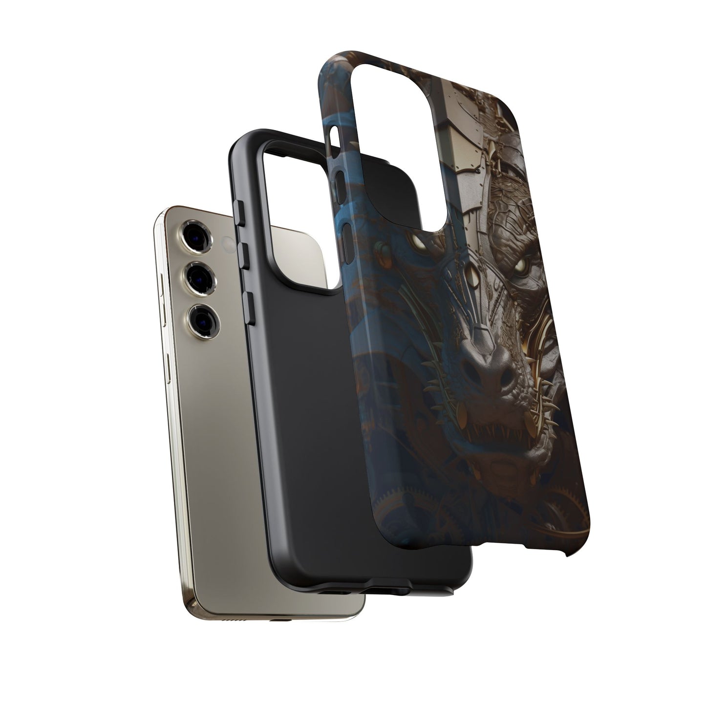 Hyper Realistic 3D Design Clockwork Dragon Phone Case - For Fantasy Lovers, D&D, RPG, TTRPG, Geek, Nerd