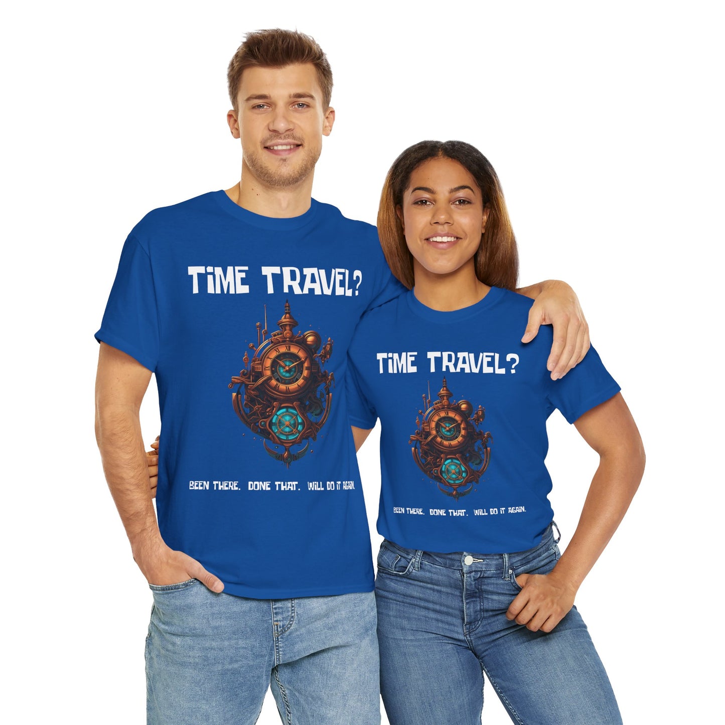 Time Travel Funny Mystical Unisex Heavy Cotton Tee Shirt - Unique Steampunk Design for Dreamers, Geek, Nerd, Science, Tech, Cyberpunk