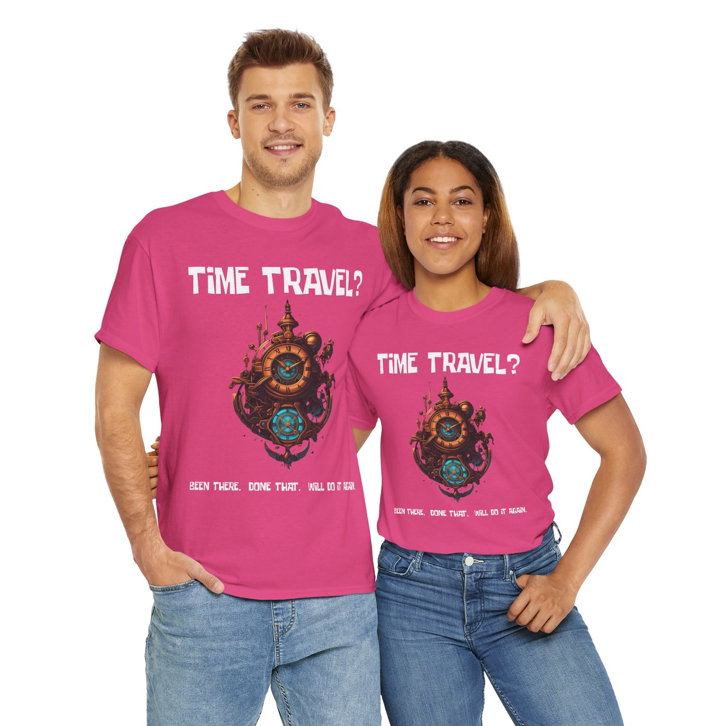 Time Travel Funny Mystical Unisex Heavy Cotton Tee Shirt - Unique Steampunk Design for Dreamers, Geek, Nerd, Science, Tech, Cyberpunk