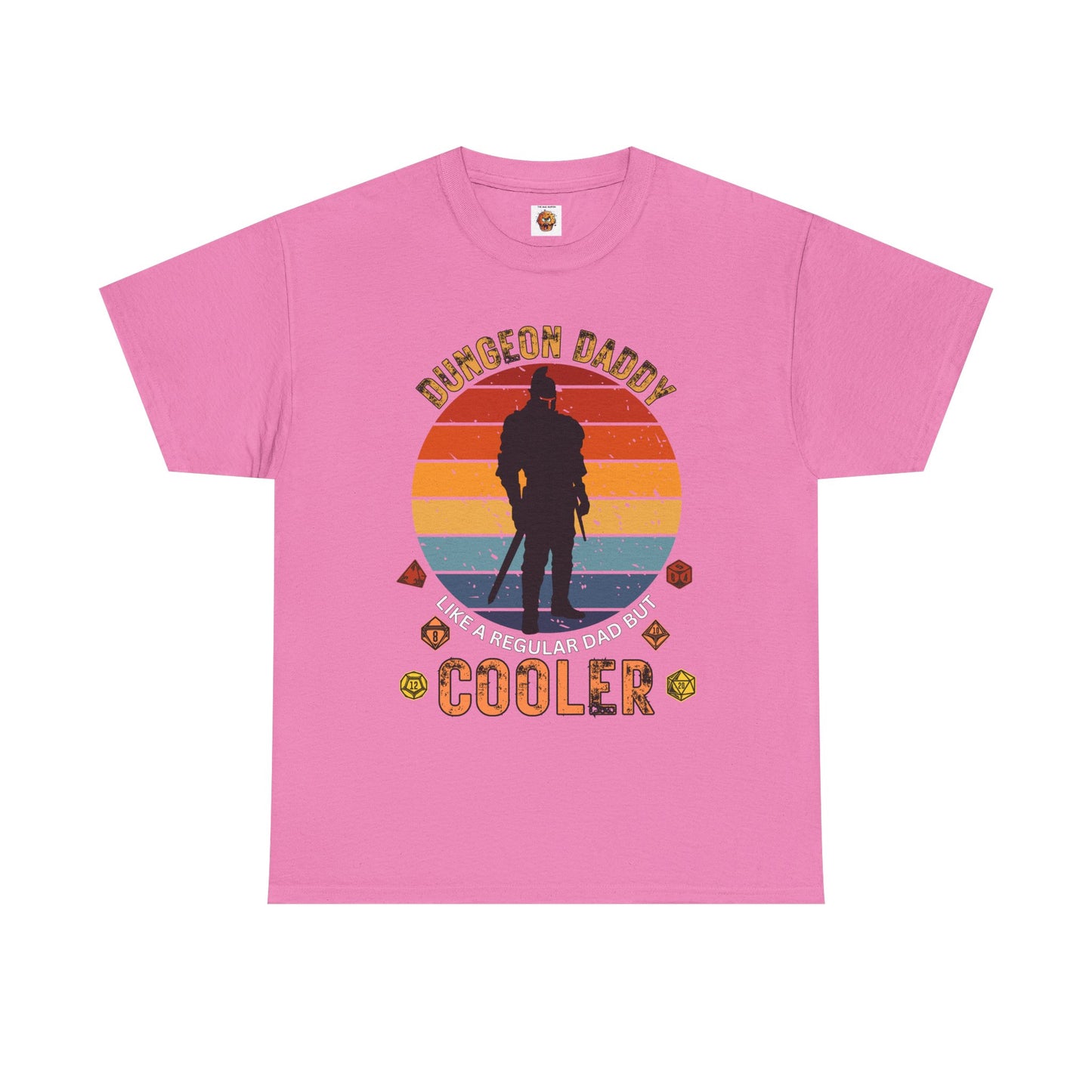 Dungeon Daddy Dungeons and Dragons DND Unisex Heavy Cotton Tee Shirt T-Shirt - Perfect for Dads, RPG, TTRPG, Roleplaying, Geek, Nerd