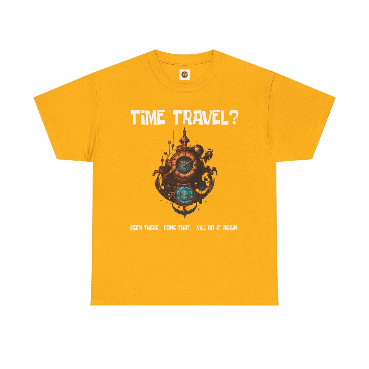 Time Travel Funny Mystical Unisex Heavy Cotton Tee Shirt - Unique Steampunk Design for Dreamers, Geek, Nerd, Science, Tech, Cyberpunk