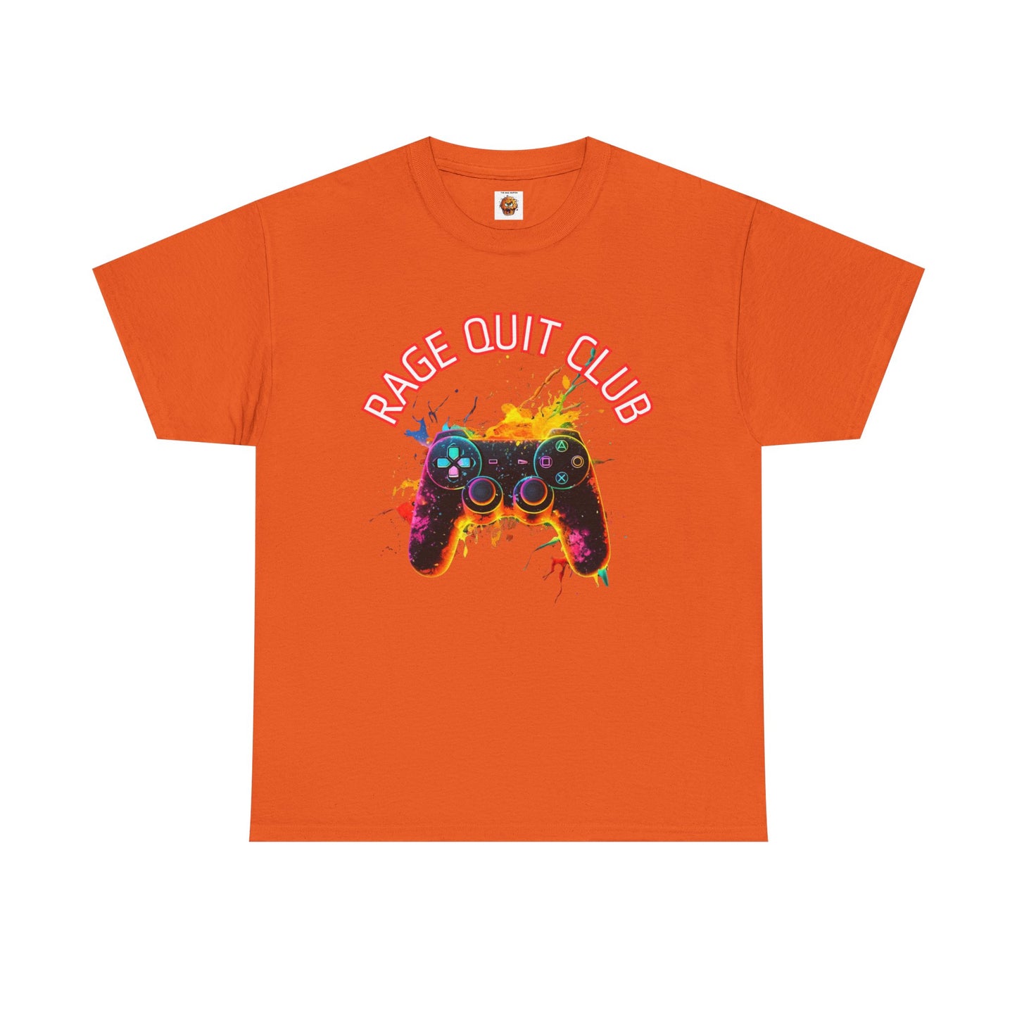 Rage Quit Club Video Game Controller Unisex Heavy Cotton Tee Shirt T-Shirt - Fun Gamer Apparel, Gaming, Geek, Nerd