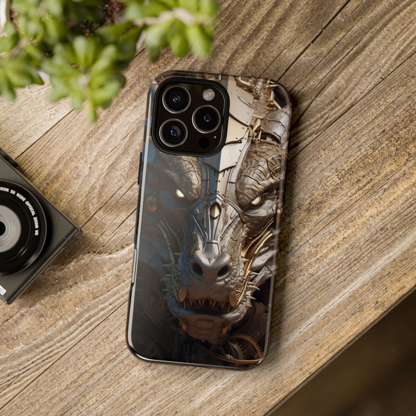 Hyper Realistic 3D Design Clockwork Dragon Phone Case - For Fantasy Lovers, D&D, RPG, TTRPG, Geek, Nerd