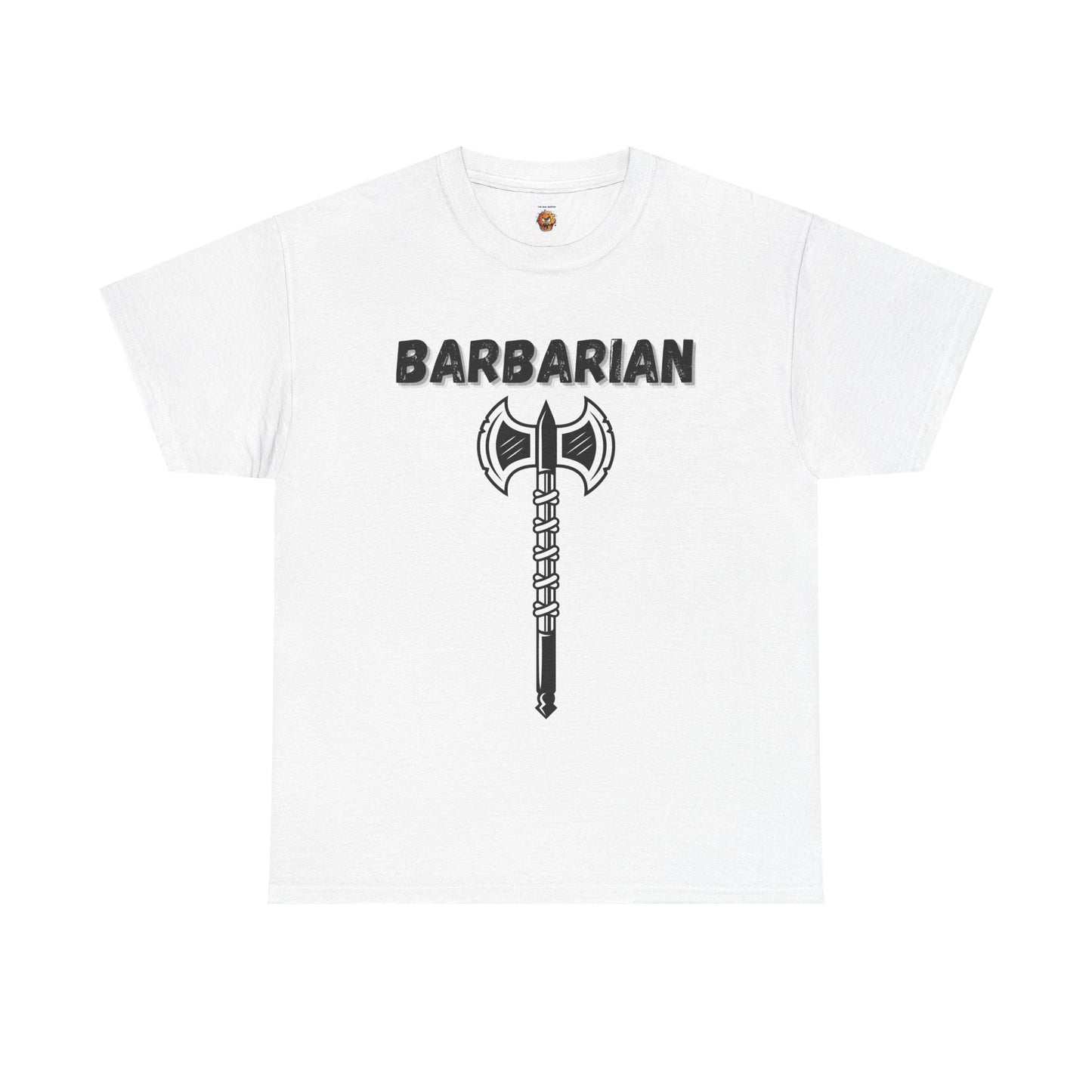 Barbarian Icon Symbol Dungeons and Dragons DND Unisex Heavy Cotton Tee Shirt T-Shirt - RPG, TTRPG, Roleplaying, Geek, Nerd