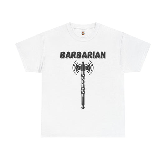 Barbarian Icon Symbol Dungeons and Dragons DND Unisex Heavy Cotton Tee Shirt T-Shirt - RPG, TTRPG, Roleplaying, Geek, Nerd