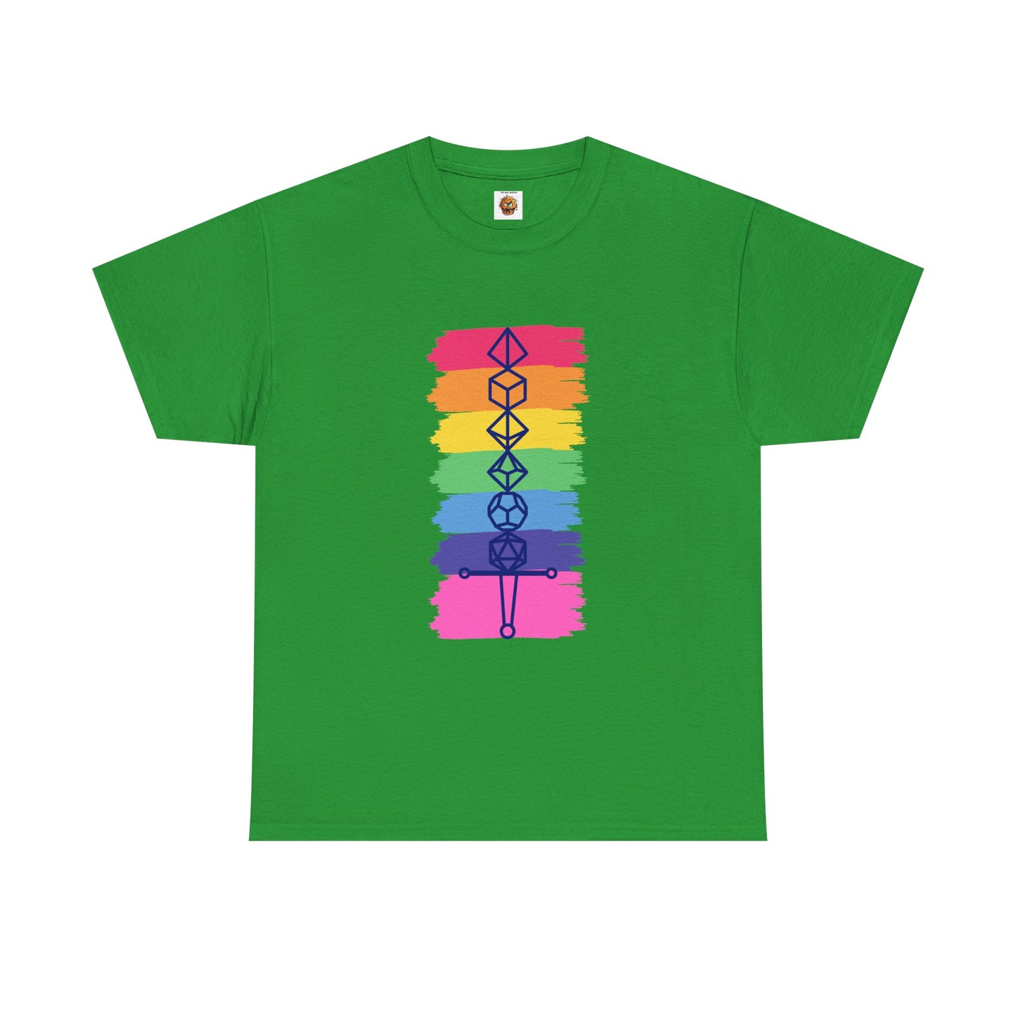 Safe Space Pride Month Rainbow Sword Dungeons and Dragons DND Unisex Heavy Cotton Tee Shirt T-Shirt - RPG, TTRPG, Roleplaying, Geek, Nerd