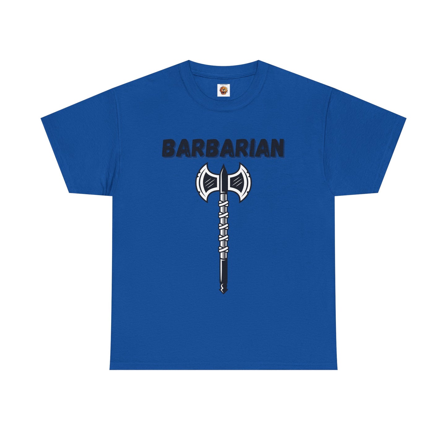 Barbarian Icon Symbol Dungeons and Dragons DND Unisex Heavy Cotton Tee Shirt T-Shirt - RPG, TTRPG, Roleplaying, Geek, Nerd