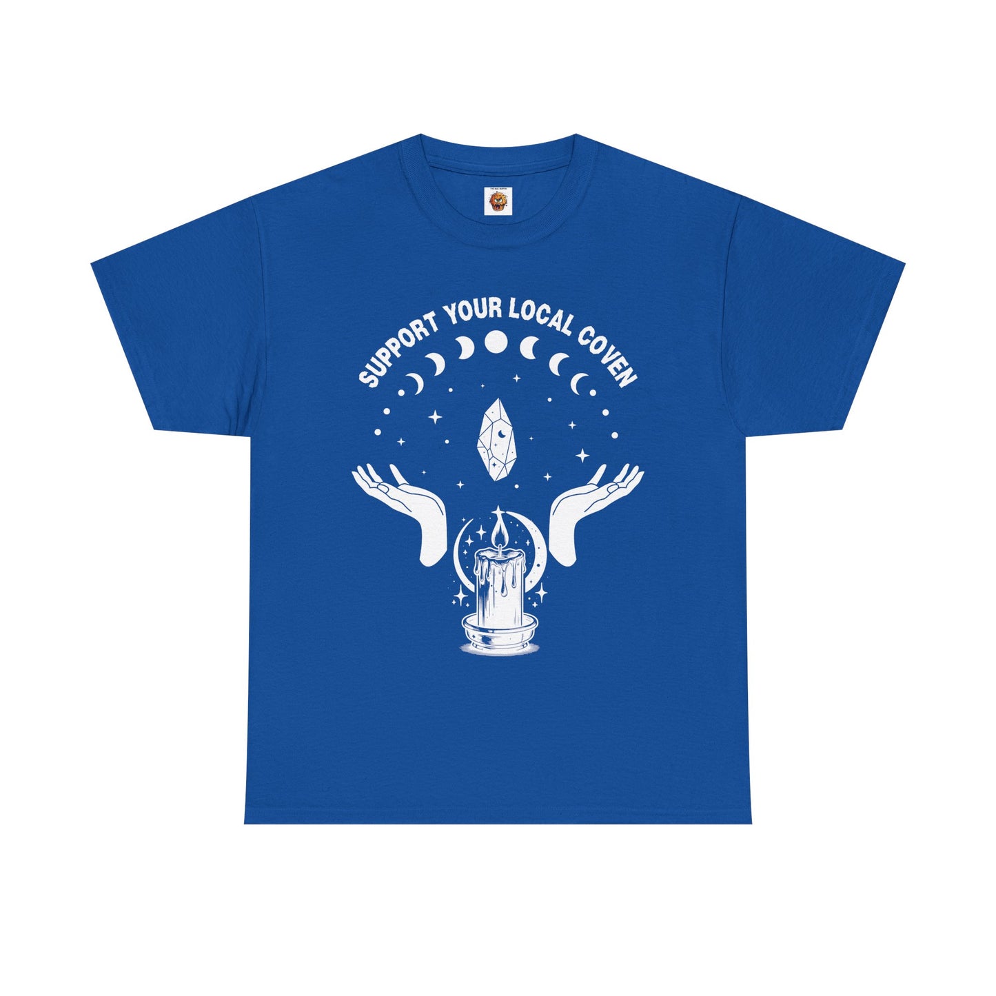 Support Your Local Coven Unisex Heavy Cotton Tee Shirt T-Shirt - Perfect for Halloween Lovers, Witch, Withcraft, Magic, Halloween, Geek, Nerd