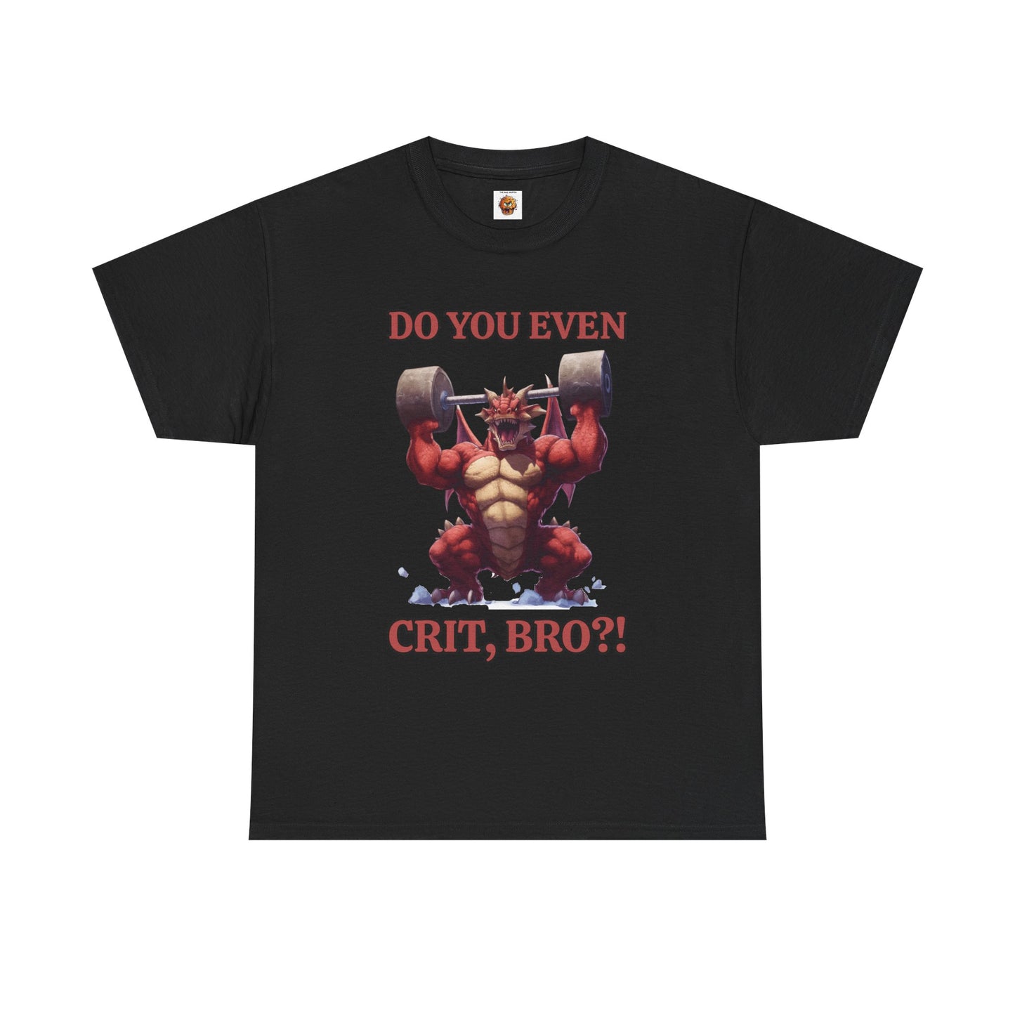 Muscle Tee for D&D Enthusiasts | Gym Humor | Do You Even Crit Bro? | Workout Gift | Unisex Heavy Cotton Tee, Funny Gym Shirt, DND, RPG, TTRPG, Geek, Nerd, Dragon