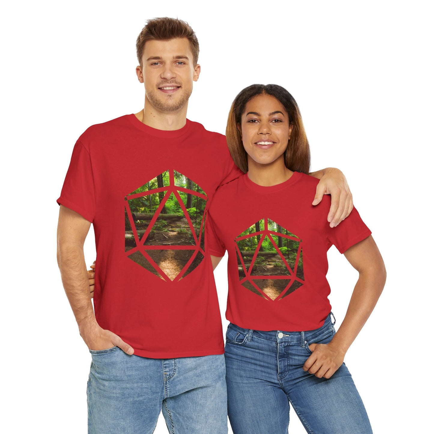 D20 Earth Element Nature-Inspired Graphic Tee | Adventure Shirt, Unisex Cotton Tee, Nature Lover Gift, Eco-Friendly Clothing, Casual Wear, DND, RPG, TTRPG, Geek, Nerd