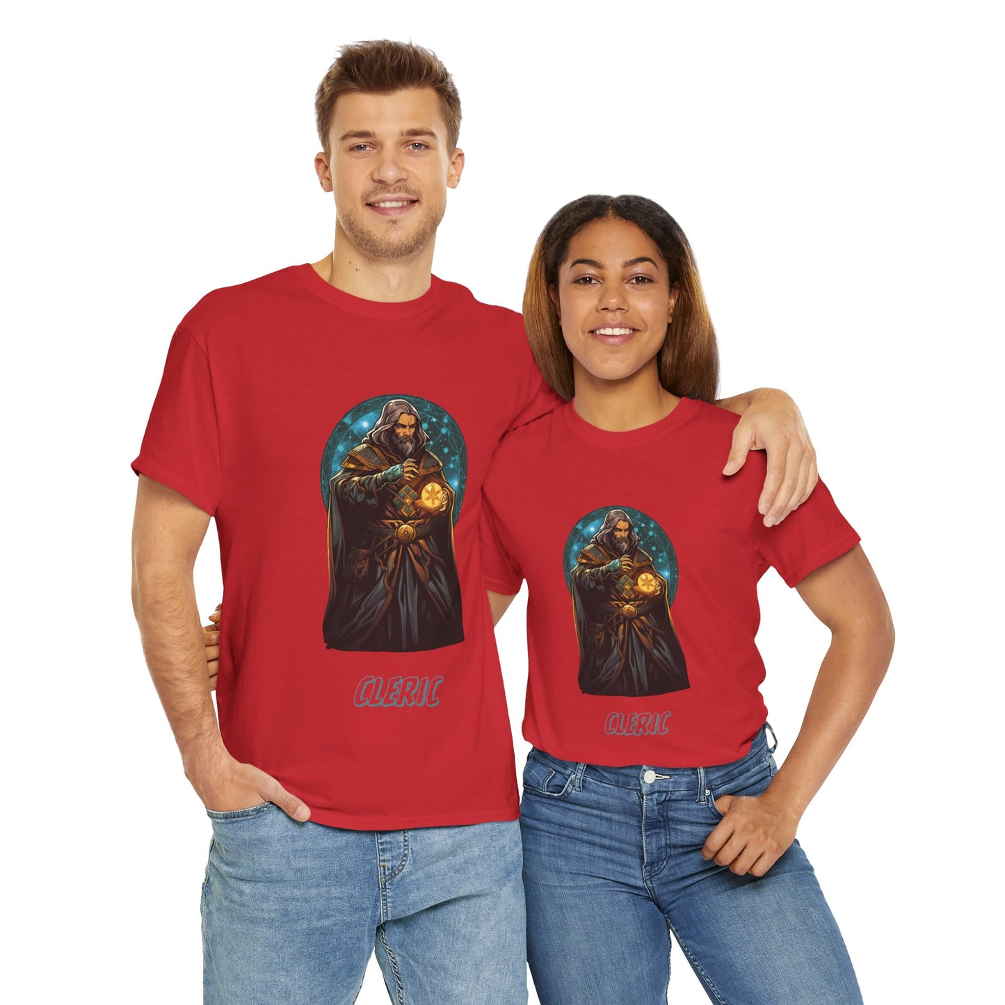Cleric Quote Dungeons and Dragons DND Unisex Heavy Cotton Tee Shirt T-Shirt - RPG, TTRPG, Roleplaying, Geek, Nerd