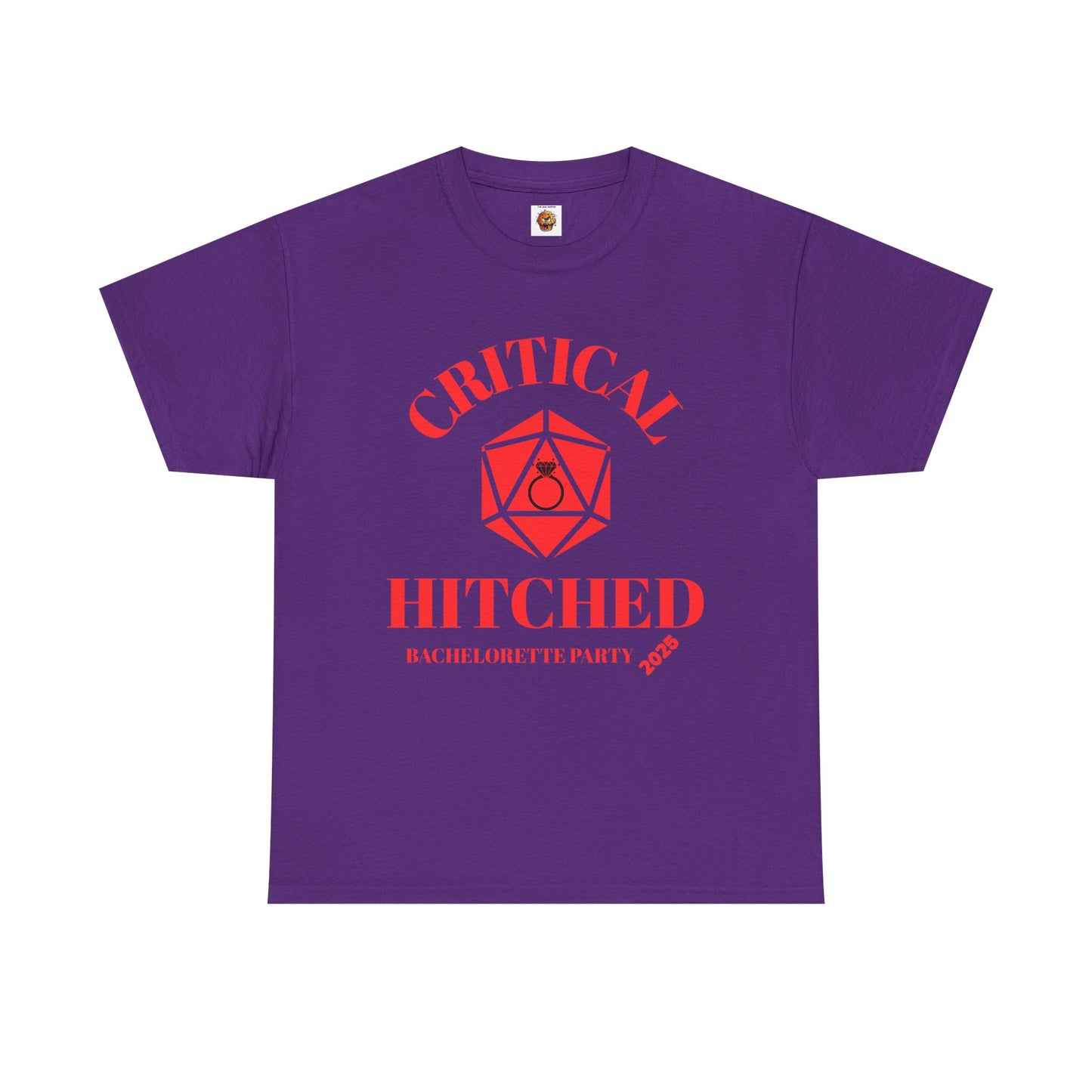Critical Hitched Bachelorette Party 2025 Tee - Unisex Heavy Cotton, D&D, DND, RPG, TTRPG, Geek, Nerd, Wedding, Engagement