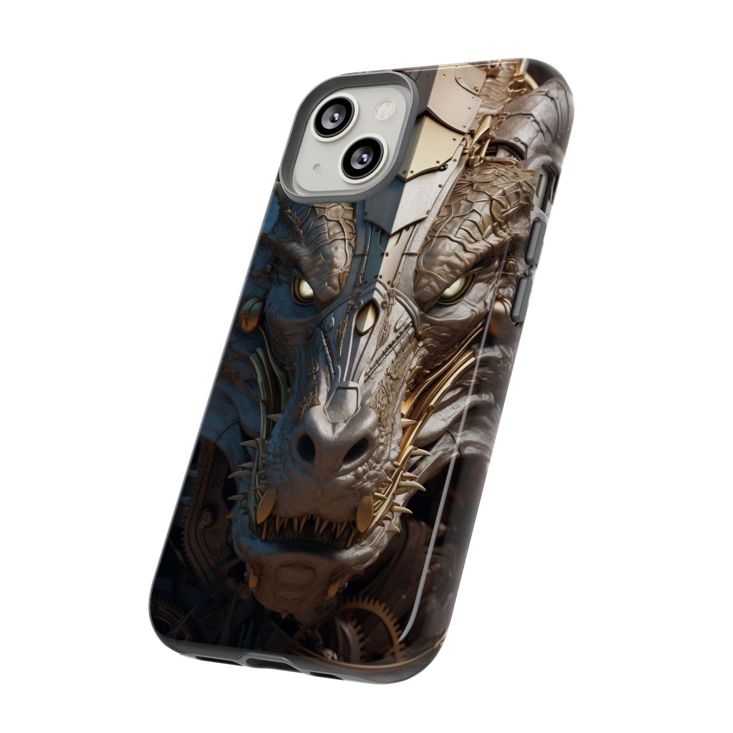 Hyper Realistic 3D Design Clockwork Dragon Phone Case - For Fantasy Lovers, D&D, RPG, TTRPG, Geek, Nerd