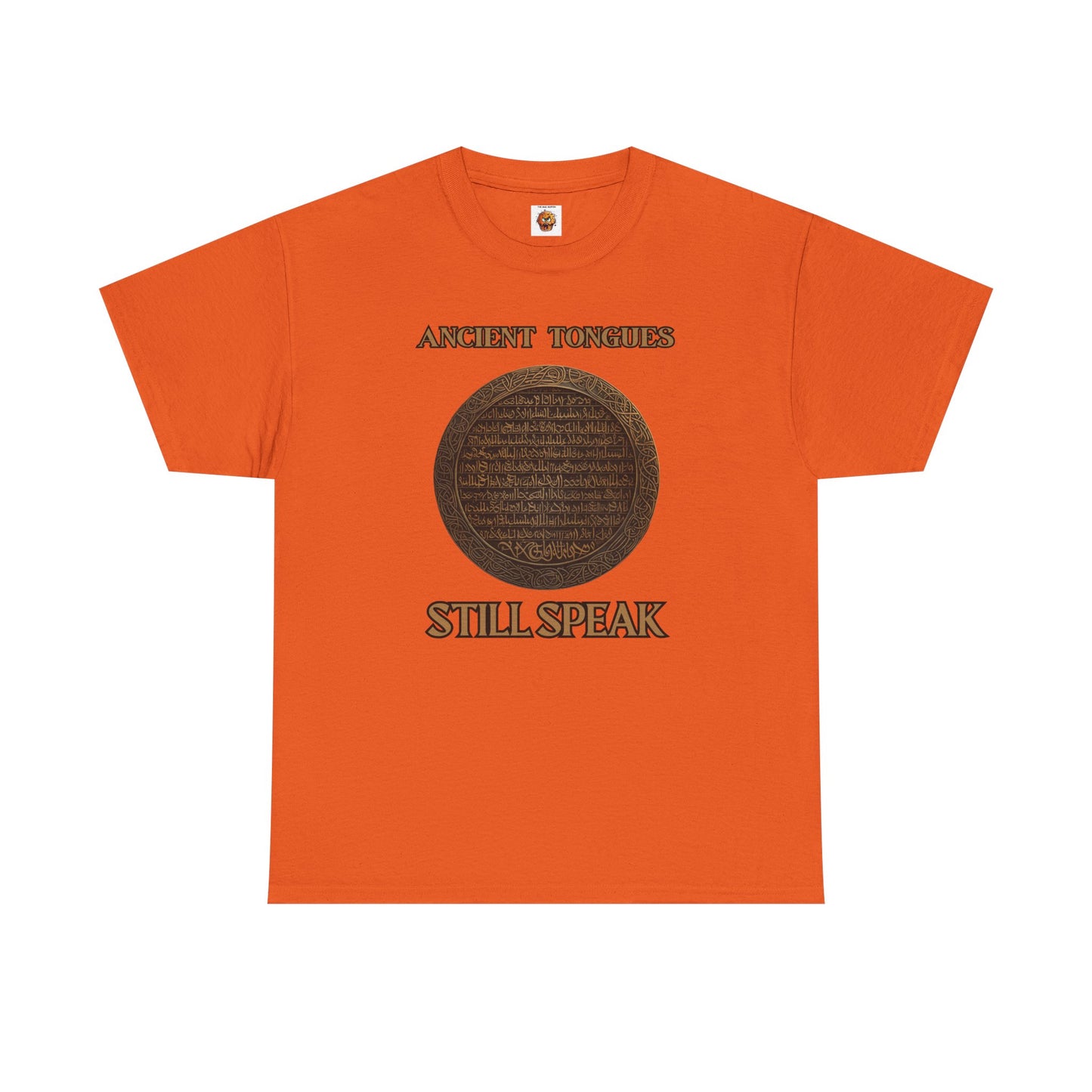 'Ancient Tongues Still Speak' Old Elvish Dwarvish Language Unisex Heavy Cotton Tee, Graphic Tee, Gift for Linguists, Casual Wear, Unique Quote Shirt, DND, RPG, TTRPG, Geek, Nerd