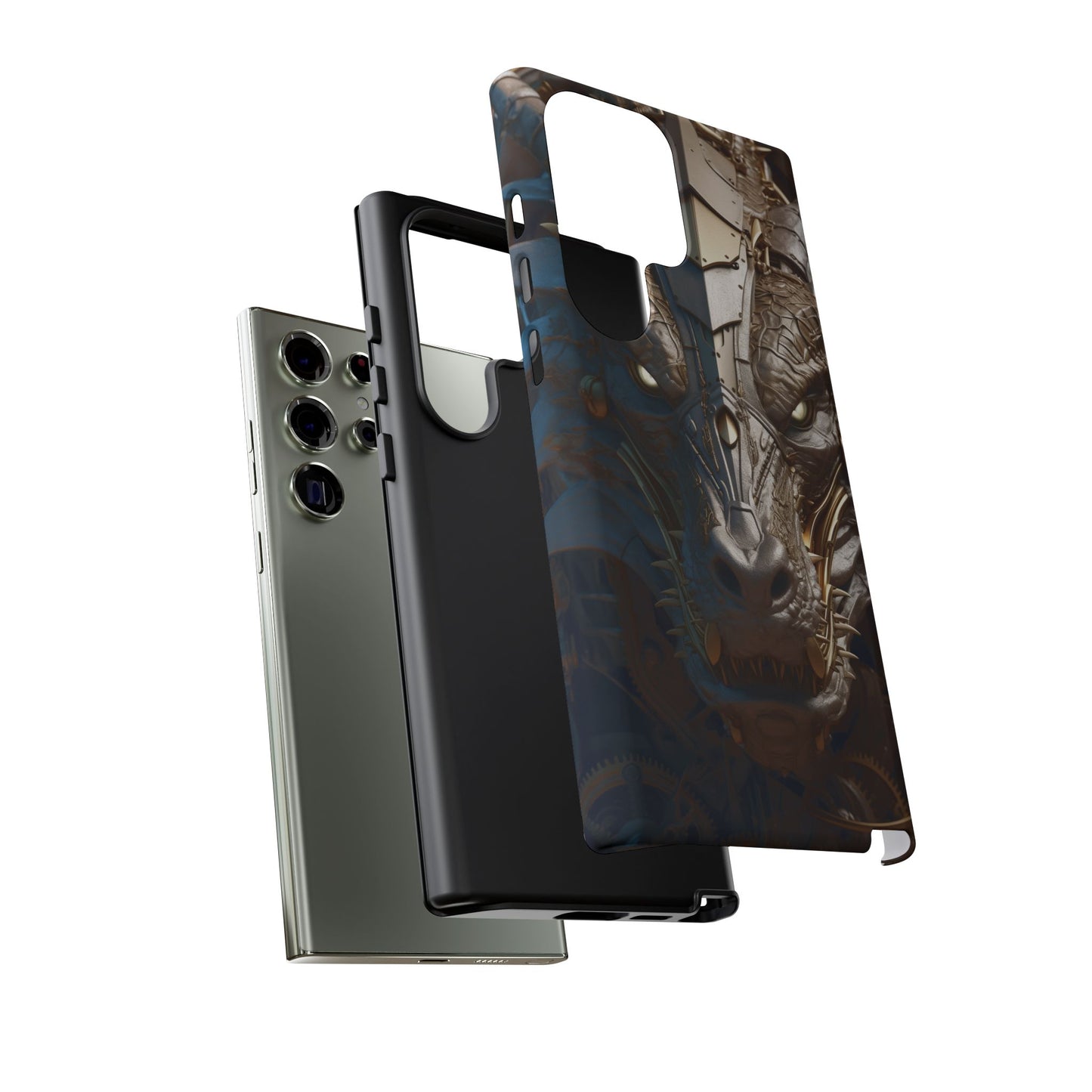 Hyper Realistic 3D Design Clockwork Dragon Phone Case - For Fantasy Lovers, D&D, RPG, TTRPG, Geek, Nerd