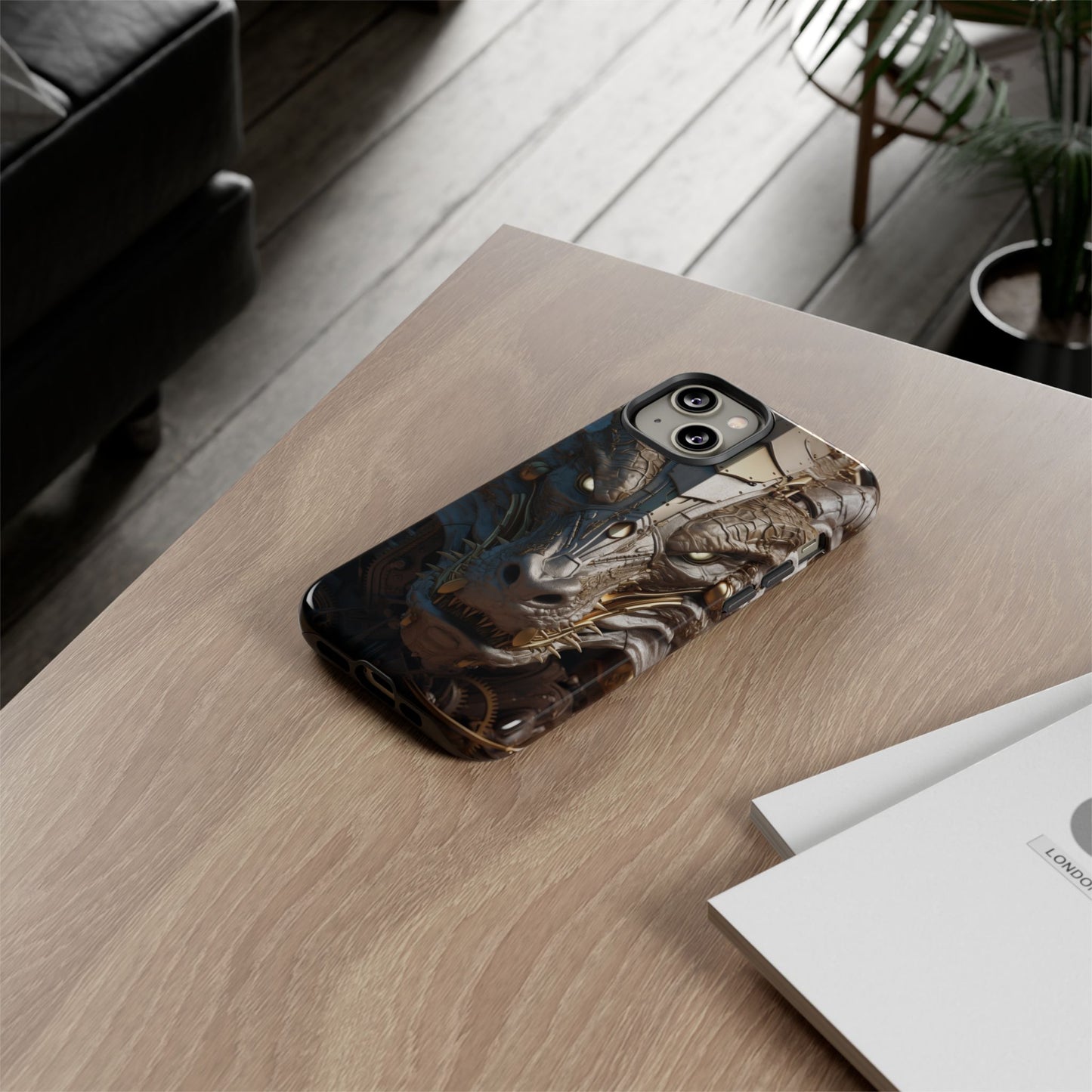 Hyper Realistic 3D Design Clockwork Dragon Phone Case - For Fantasy Lovers, D&D, RPG, TTRPG, Geek, Nerd