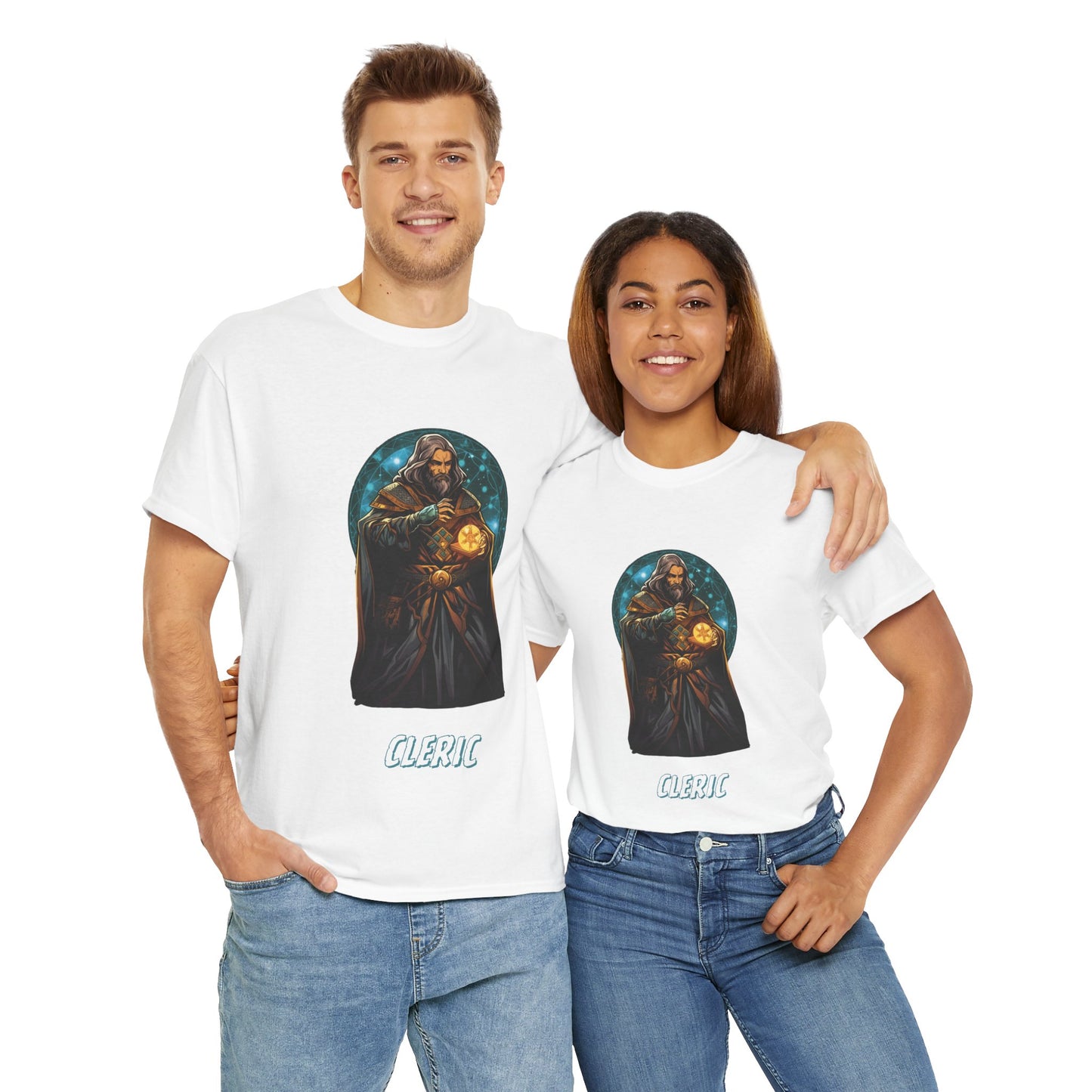 Cleric Quote Dungeons and Dragons DND Unisex Heavy Cotton Tee Shirt T-Shirt - RPG, TTRPG, Roleplaying, Geek, Nerd