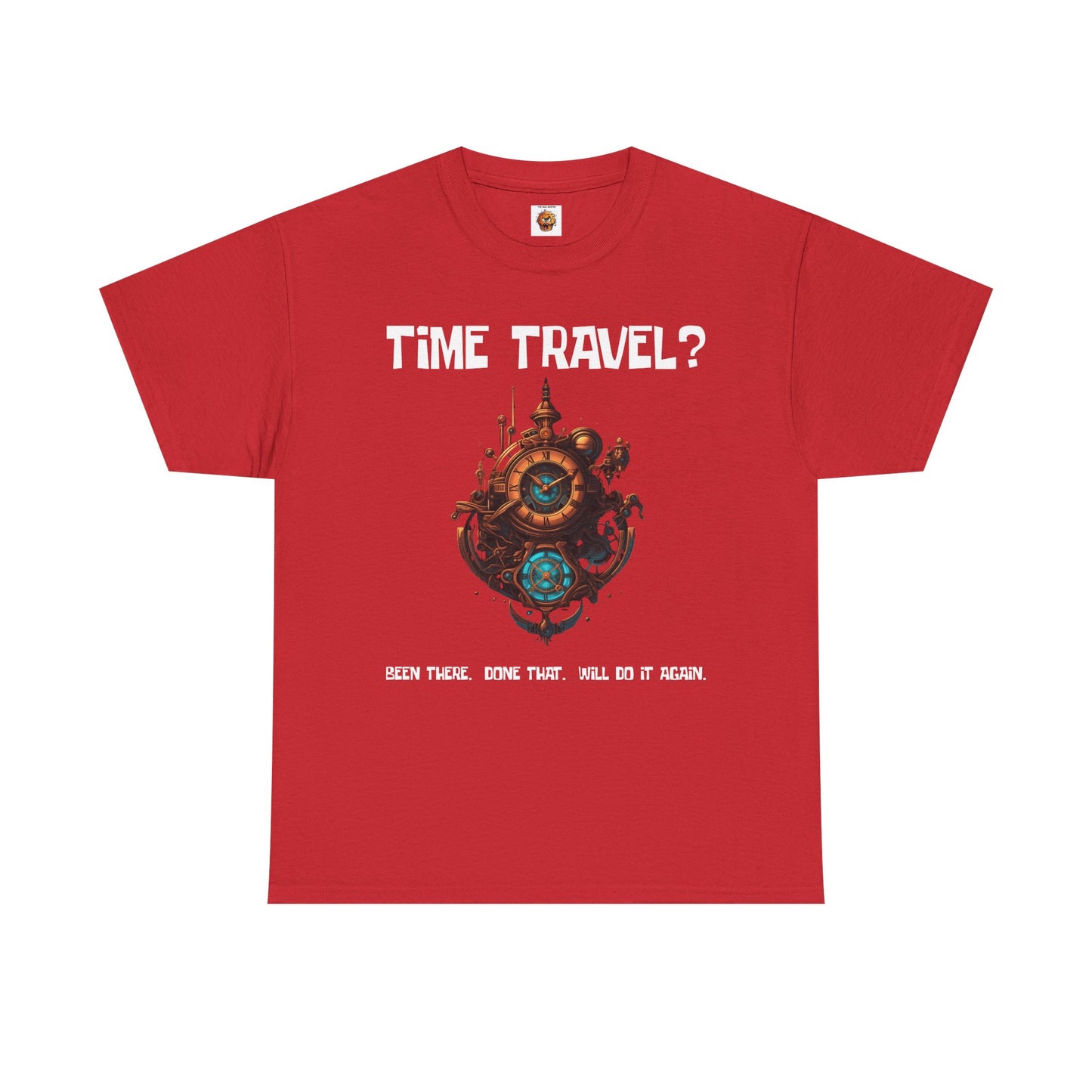 Time Travel Funny Mystical Unisex Heavy Cotton Tee Shirt - Unique Steampunk Design for Dreamers, Geek, Nerd, Science, Tech, Cyberpunk