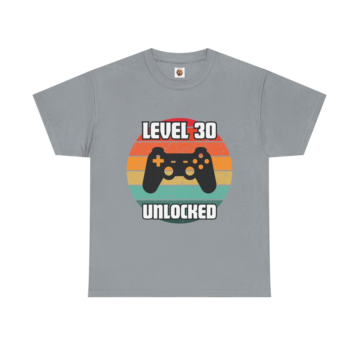 Gaming Level 30 Unlocked Tee - Unisex Heavy Cotton T-Shirt, Video Game, Gamer, Happy Birthday Shirt, Geek, Nerd, Retro