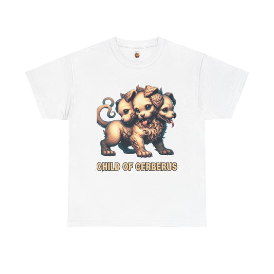 Child of Cerberus Three-Headed Puppy Unisex Tee | Kawaii Cute Animal Shirt, Gift for Dog Lovers, Pet Owner Apparel, Fun Graphic Tee, Unique T-Shirt, Hell Hound, Mythology