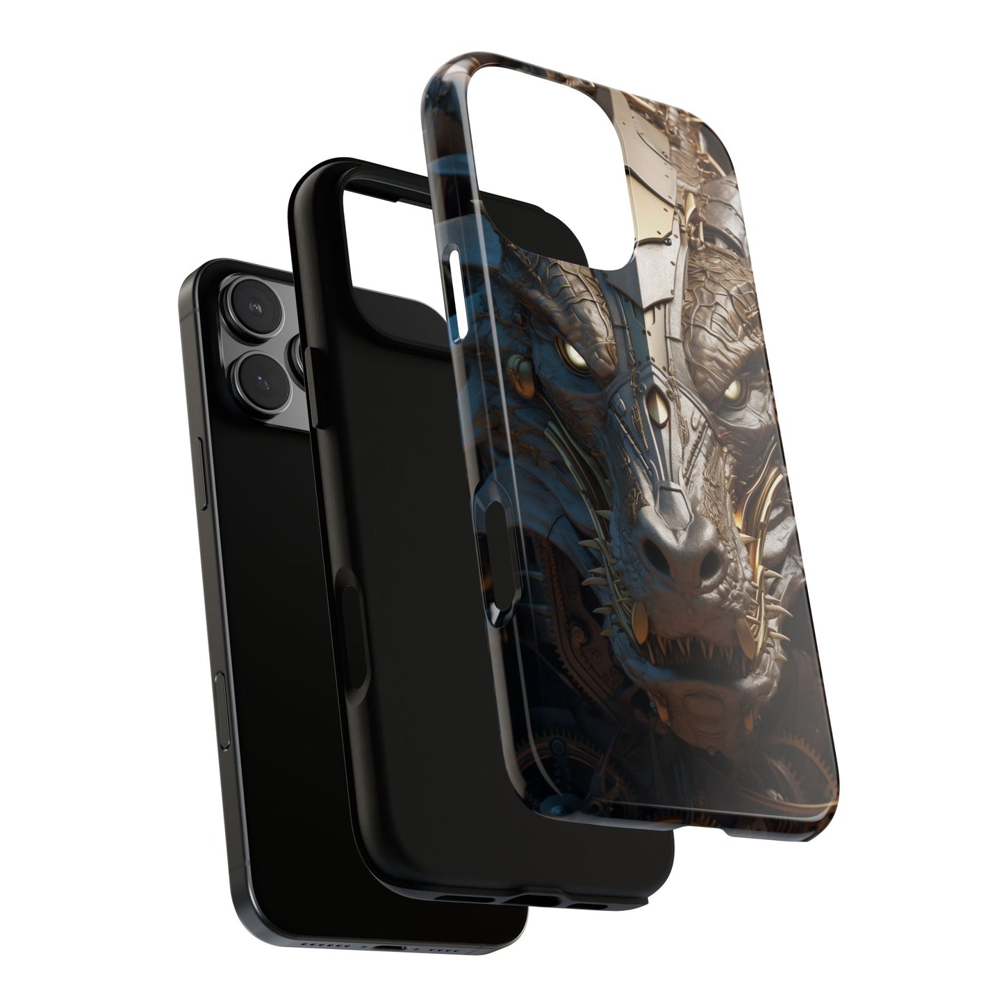 Hyper Realistic 3D Design Clockwork Dragon Phone Case - For Fantasy Lovers, D&D, RPG, TTRPG, Geek, Nerd