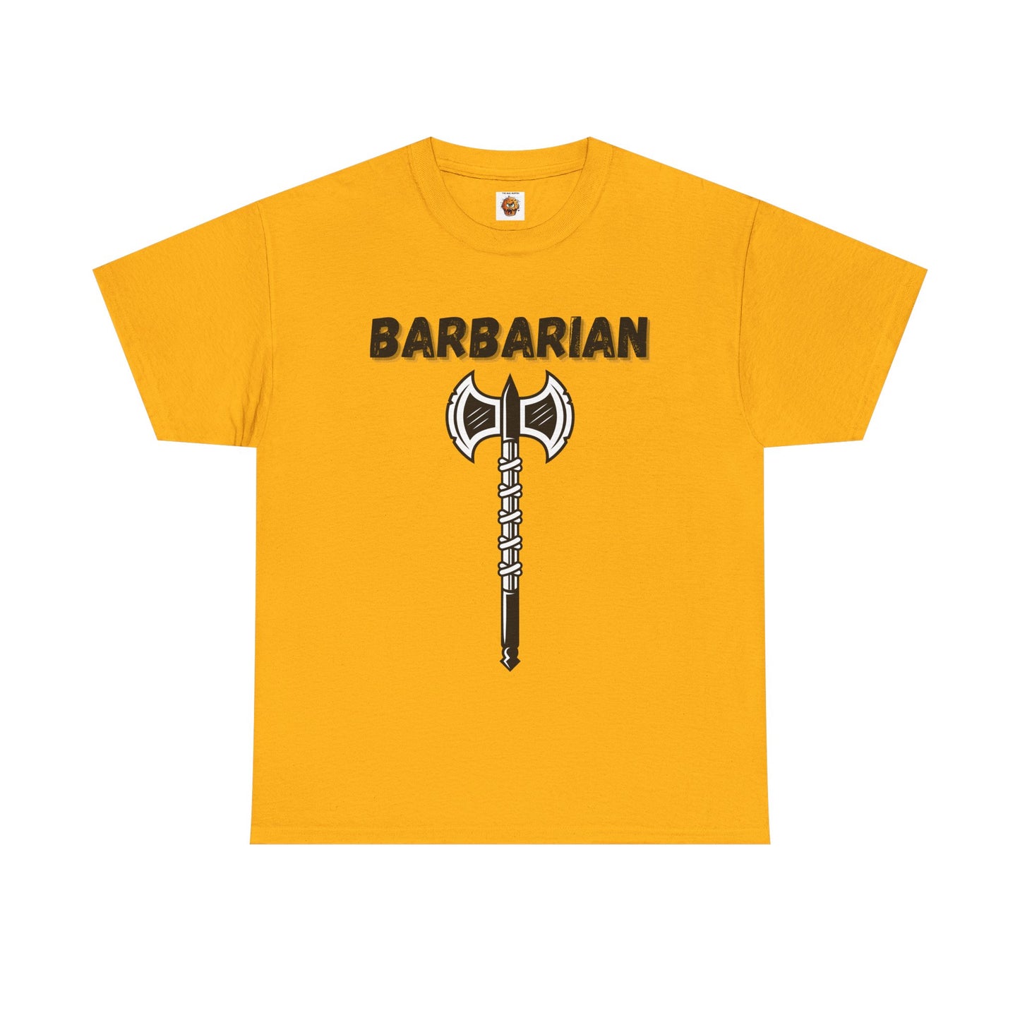 Barbarian Icon Symbol Dungeons and Dragons DND Unisex Heavy Cotton Tee Shirt T-Shirt - RPG, TTRPG, Roleplaying, Geek, Nerd