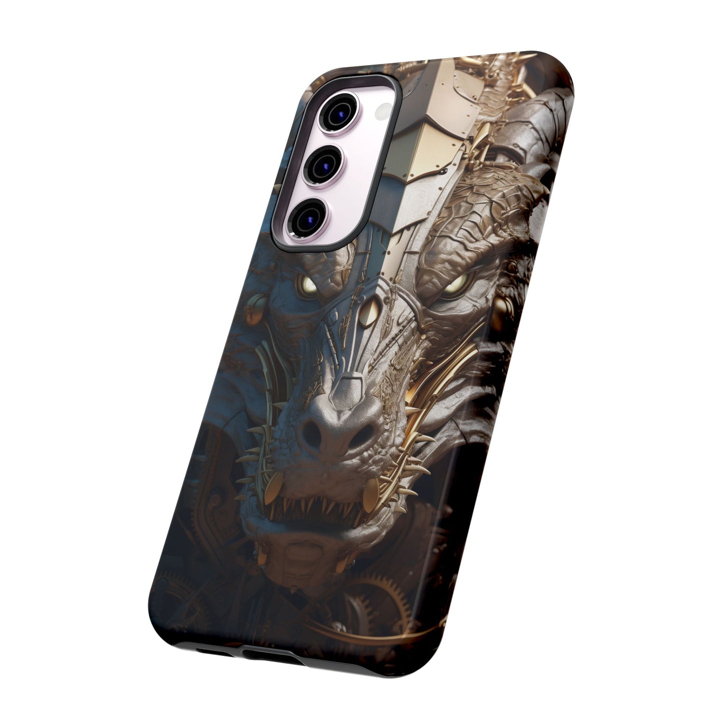 Hyper Realistic 3D Design Clockwork Dragon Phone Case - For Fantasy Lovers, D&D, RPG, TTRPG, Geek, Nerd