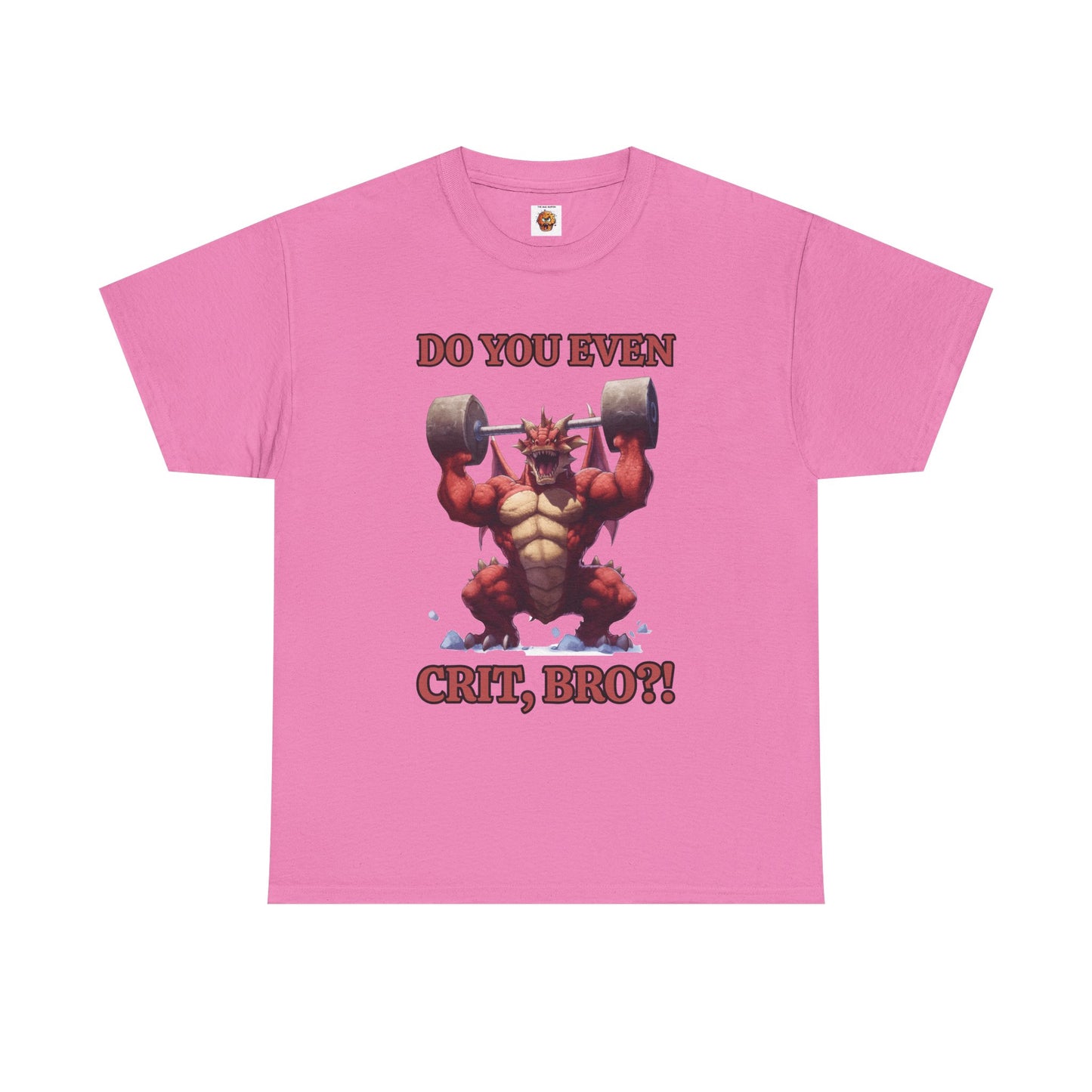 Muscle Tee for D&D Enthusiasts | Gym Humor | Do You Even Crit Bro? | Workout Gift | Unisex Heavy Cotton Tee, Funny Gym Shirt, DND, RPG, TTRPG, Geek, Nerd, Dragon