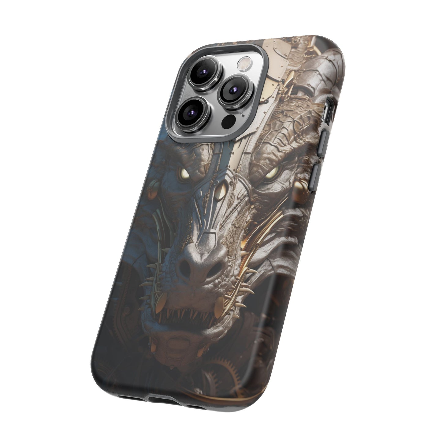 Hyper Realistic 3D Design Clockwork Dragon Phone Case - For Fantasy Lovers, D&D, RPG, TTRPG, Geek, Nerd