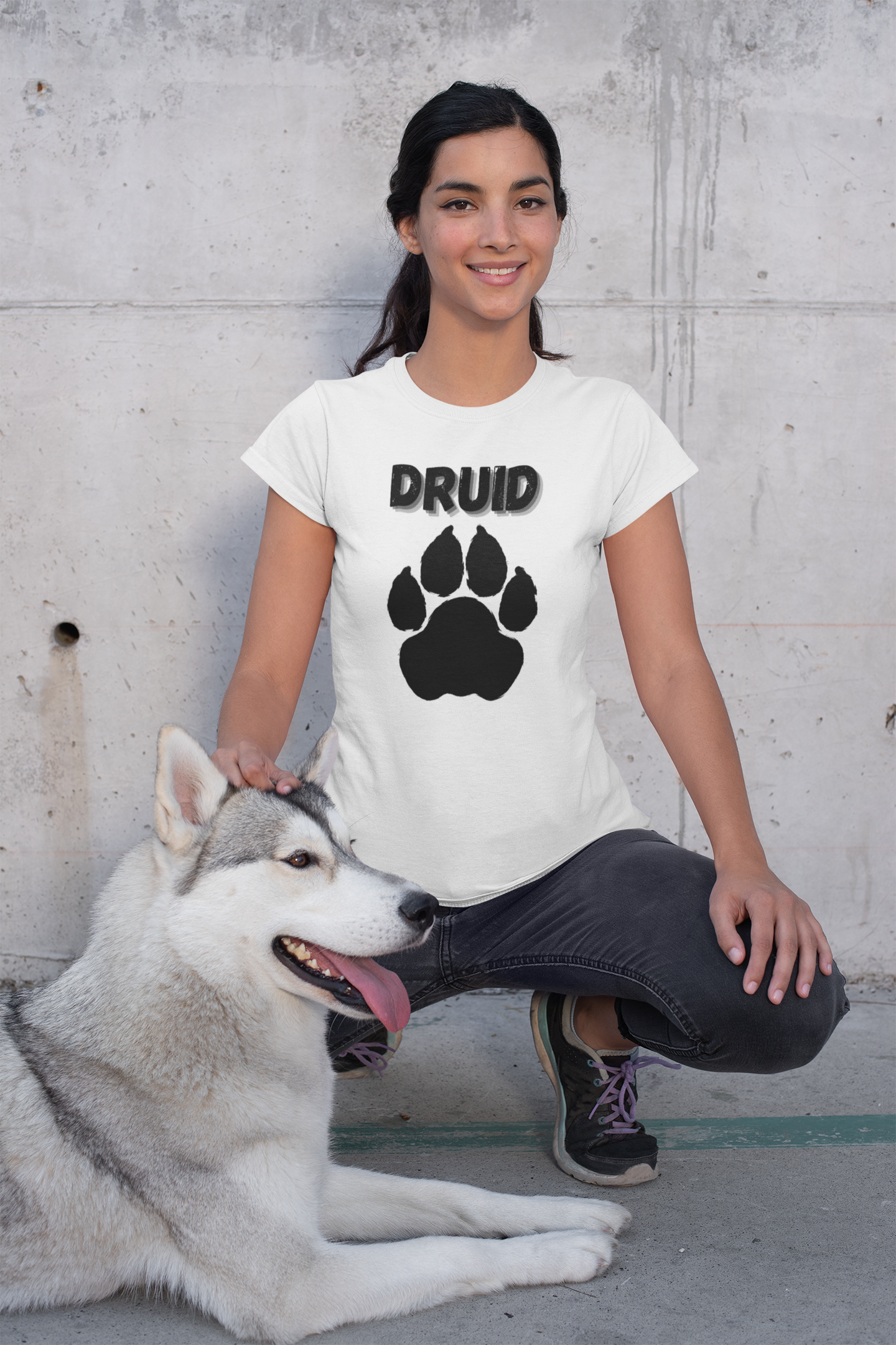Druid Icon Symbol Dungeons and Dragons DND Unisex Heavy Cotton Tee Shirt T-Shirt - RPG, TTRPG, Roleplaying, Geek, Nerd