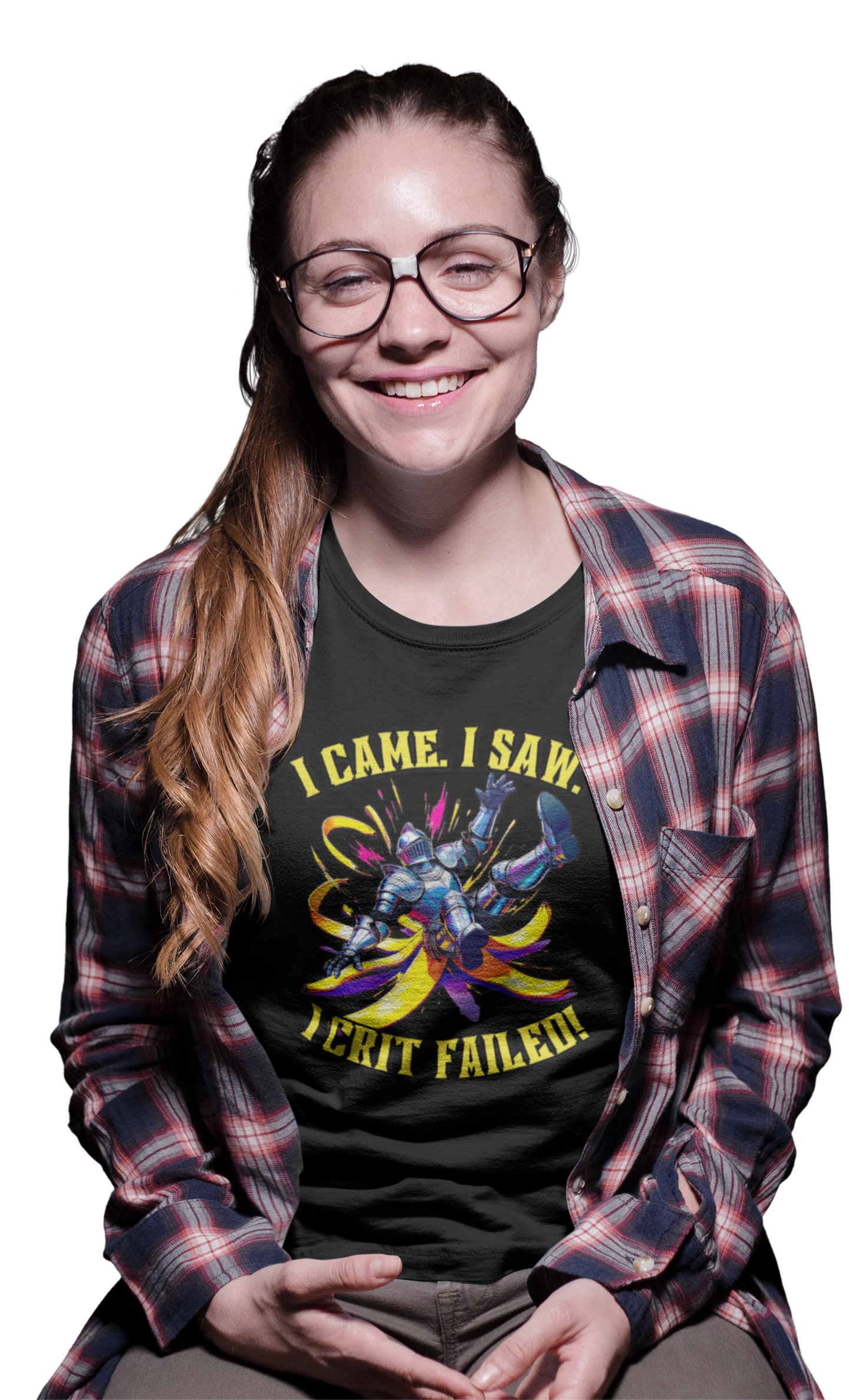 Funny Gamer Unisex Tee - 'I Came, I Saw, I Crit Failed' - Perfect for Gaming Gifts, Birthday, or Casual Wear, DND, RPG, TTRPG, Geek, Nerd
