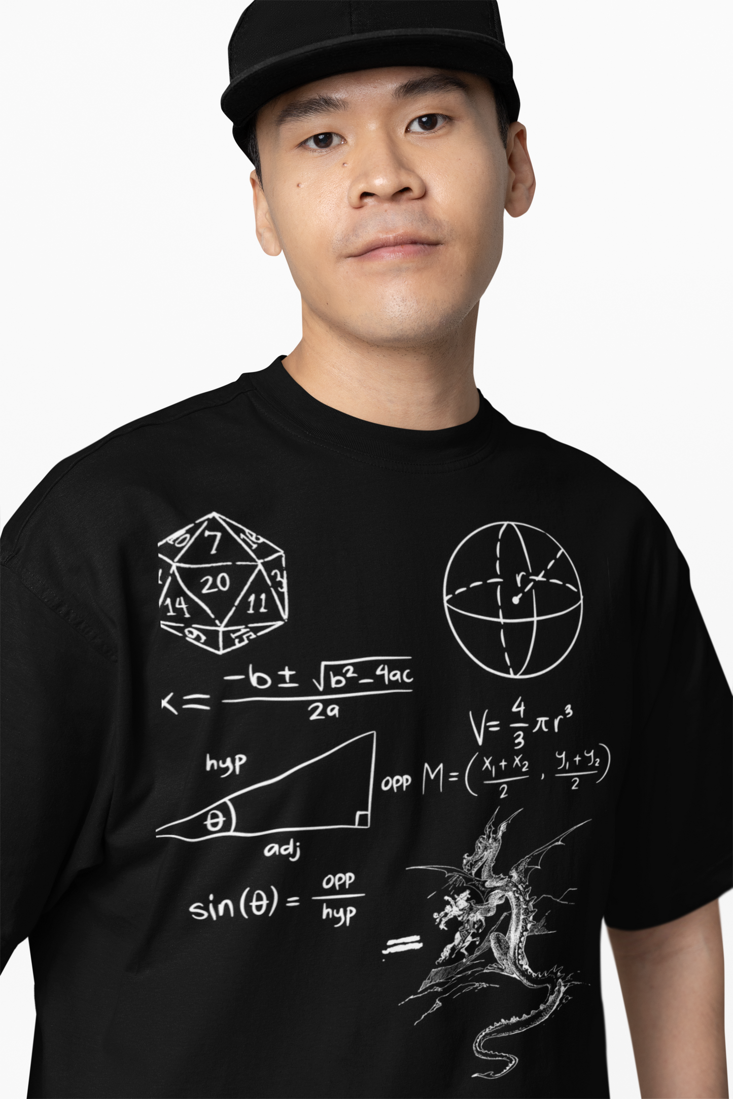 'The Science Of A D20' Mathematical Dungeon & Dragon Tee | Science Shirt for Nerds, Gifts for Geeks, Math Lover Apparel, Unisex Cotton Top, DND, RPG, TTRPG, Nerd, Dice