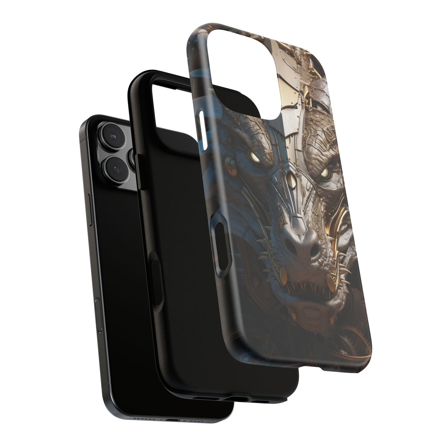 Hyper Realistic 3D Design Clockwork Dragon Phone Case - For Fantasy Lovers, D&D, RPG, TTRPG, Geek, Nerd