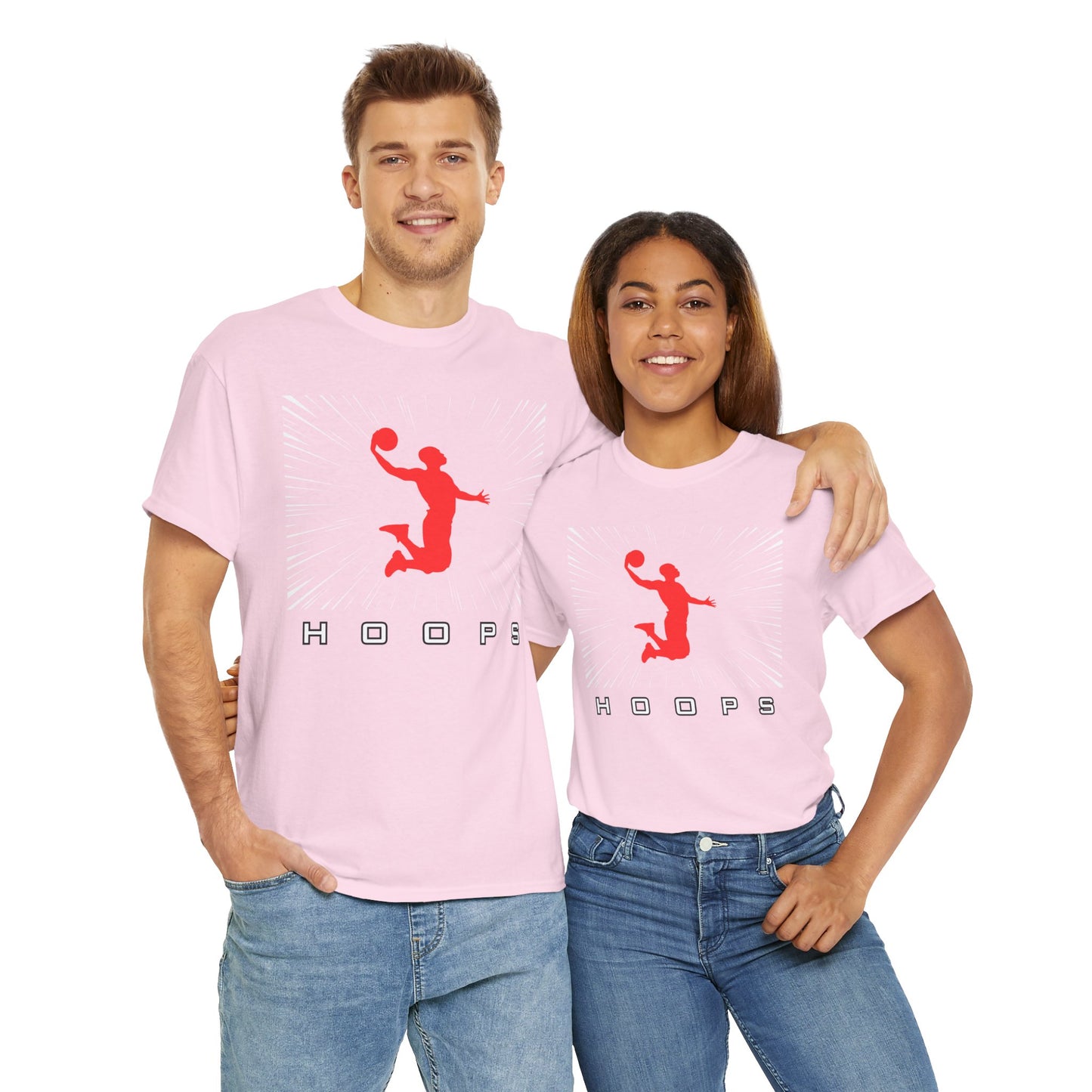 Hoops Unisex Basketball Player Silhouette Tee | Stylish Sportswear for Fans | Perfect Gift for Athletes, Sports Events, and Casual Wear