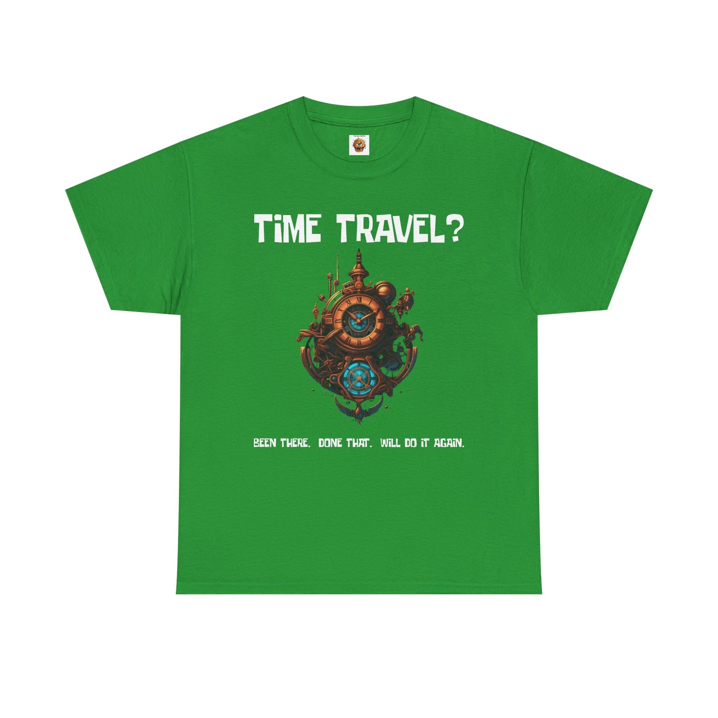 Time Travel Funny Mystical Unisex Heavy Cotton Tee Shirt - Unique Steampunk Design for Dreamers, Geek, Nerd, Science, Tech, Cyberpunk