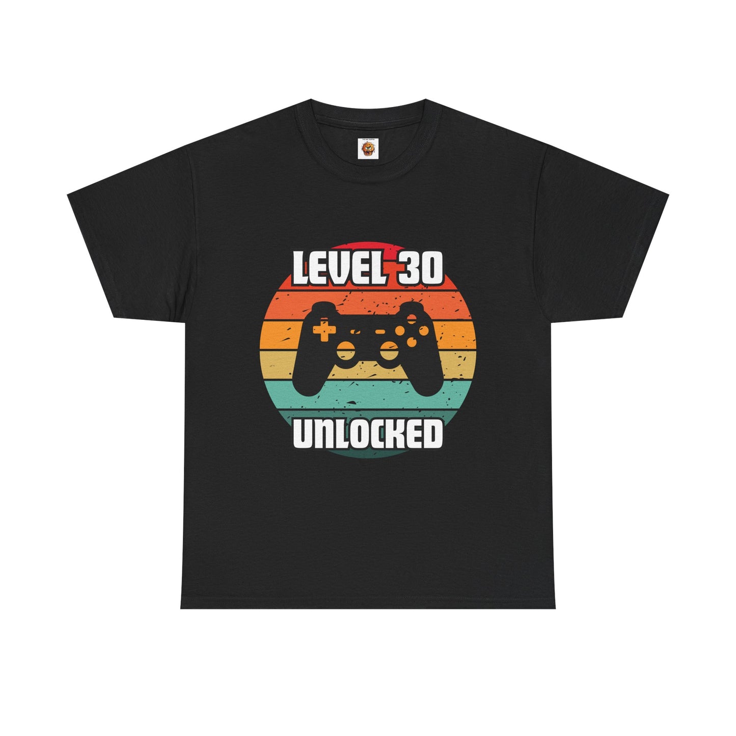Gaming Level 30 Unlocked Tee - Unisex Heavy Cotton T-Shirt, Video Game, Gamer, Happy Birthday Shirt, Geek, Nerd, Retro