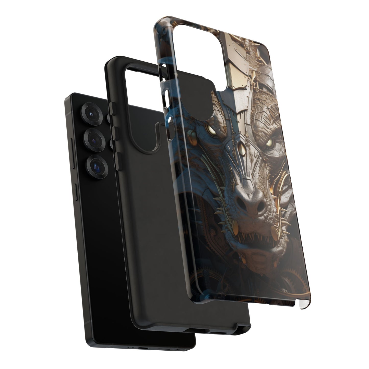 Hyper Realistic 3D Design Clockwork Dragon Phone Case - For Fantasy Lovers, D&D, RPG, TTRPG, Geek, Nerd