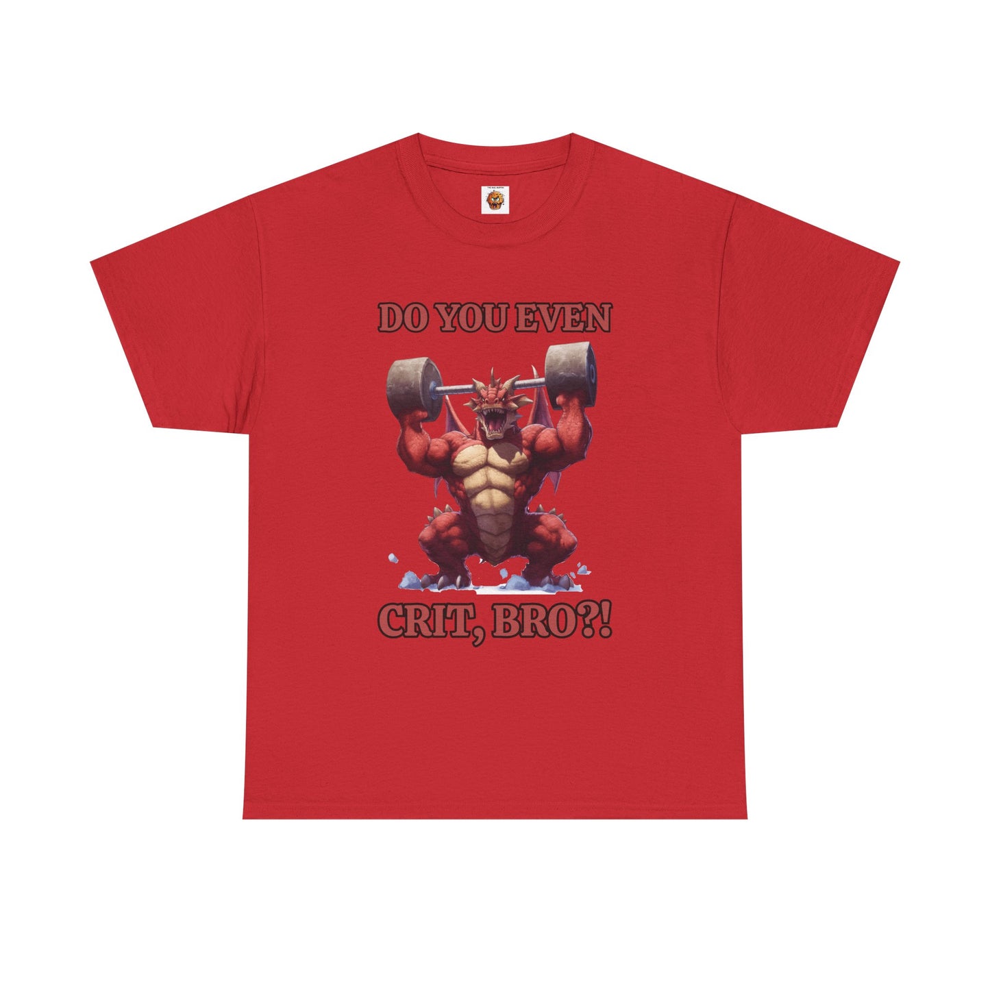 Muscle Tee for D&D Enthusiasts | Gym Humor | Do You Even Crit Bro? | Workout Gift | Unisex Heavy Cotton Tee, Funny Gym Shirt, DND, RPG, TTRPG, Geek, Nerd, Dragon