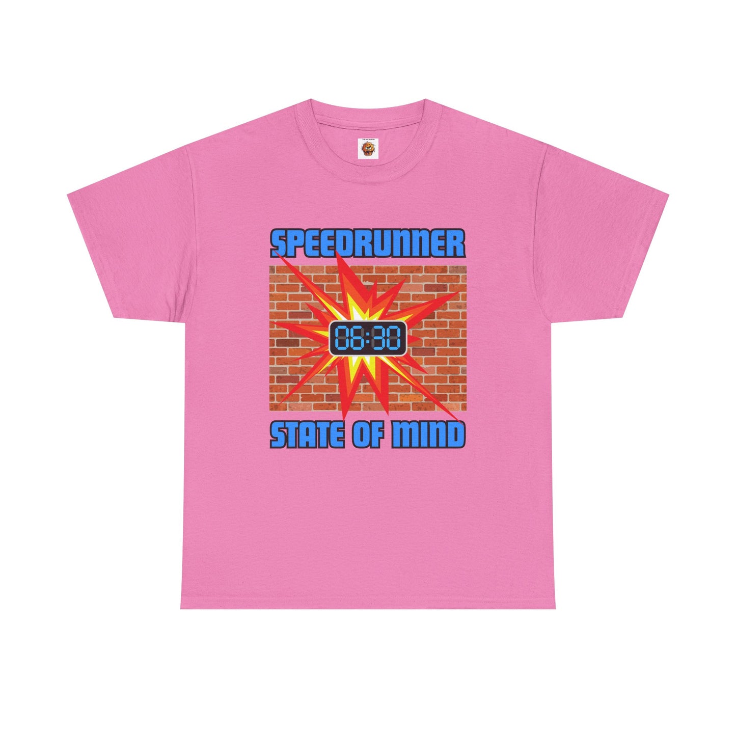 Speedrunner State of Mind Blasting Through Walls Unisex Heavy Cotton Tee - Perfect Gift for Gamers, Gaming, Video Game, Geek, Nerd