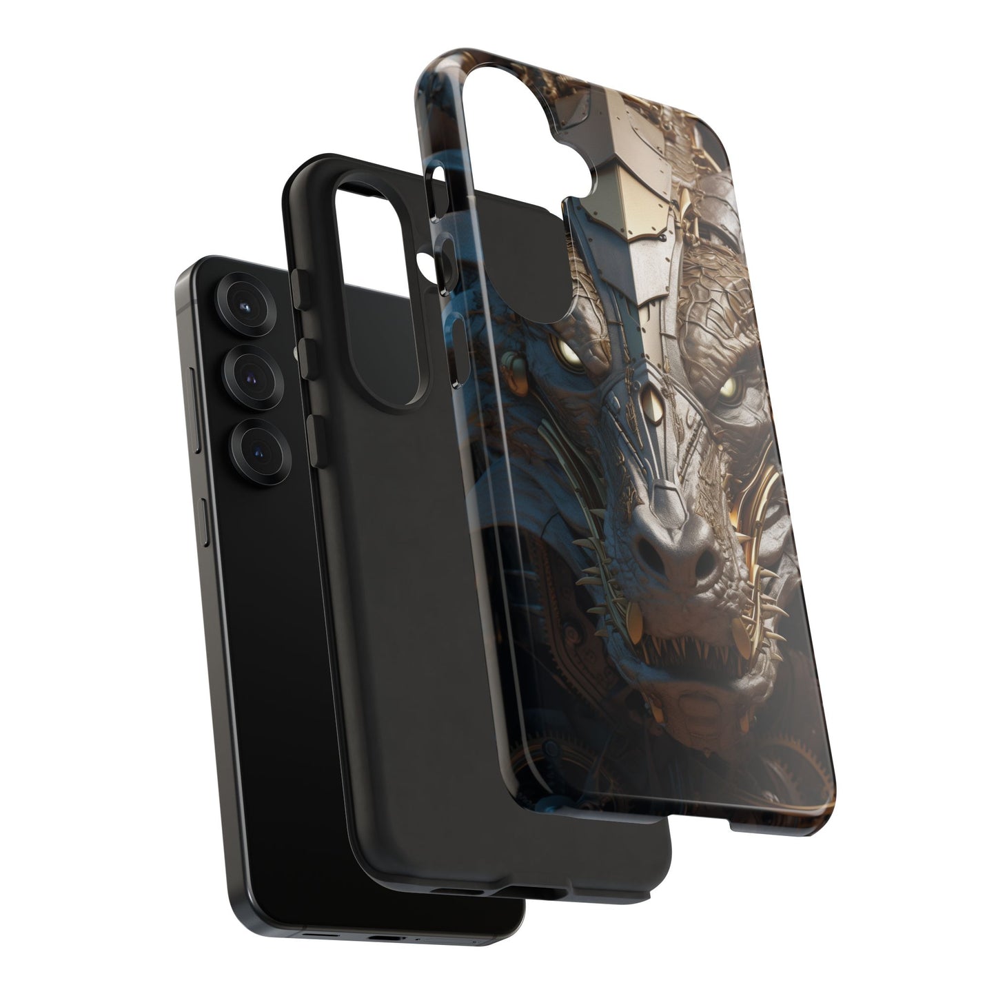 Hyper Realistic 3D Design Clockwork Dragon Phone Case - For Fantasy Lovers, D&D, RPG, TTRPG, Geek, Nerd