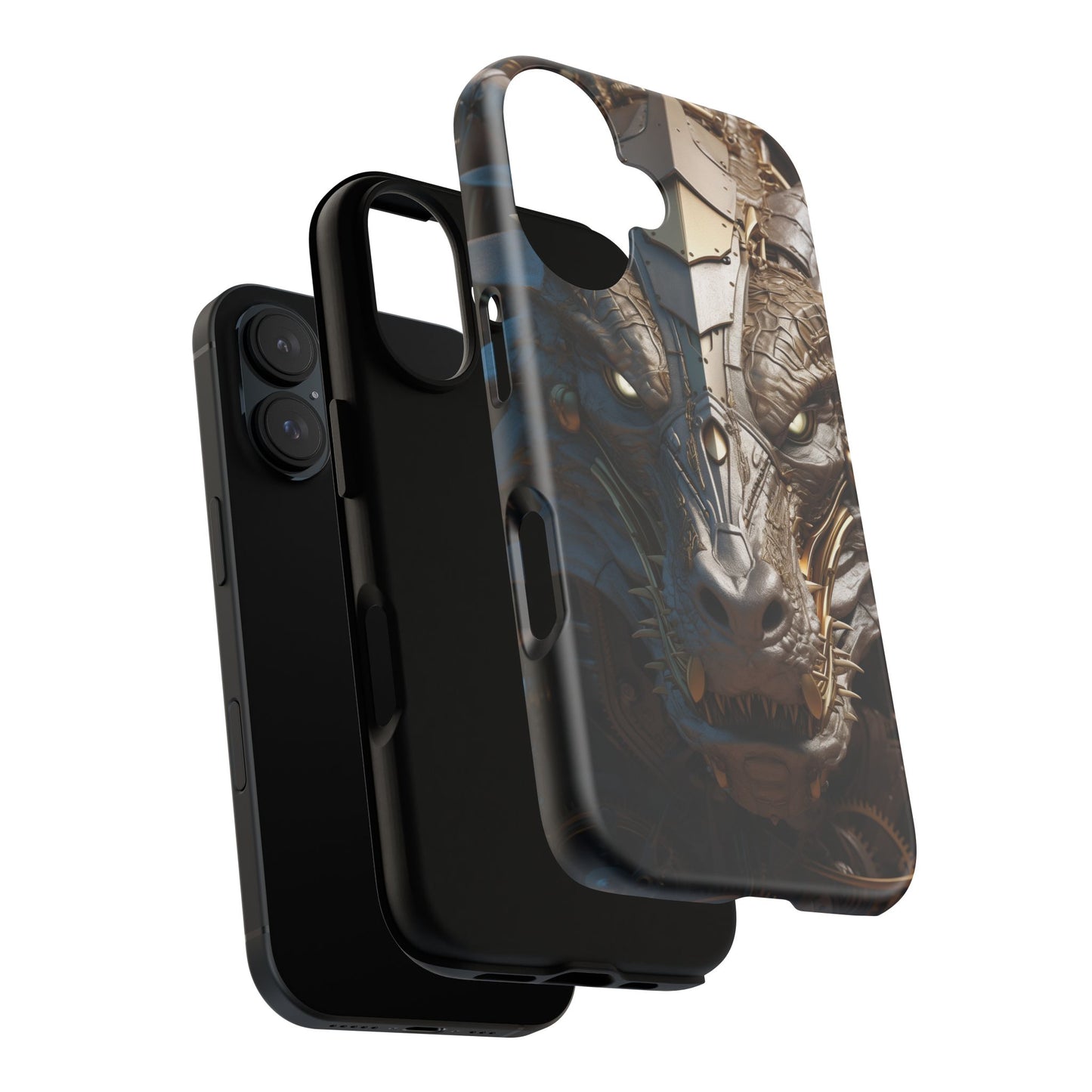 Hyper Realistic 3D Design Clockwork Dragon Phone Case - For Fantasy Lovers, D&D, RPG, TTRPG, Geek, Nerd